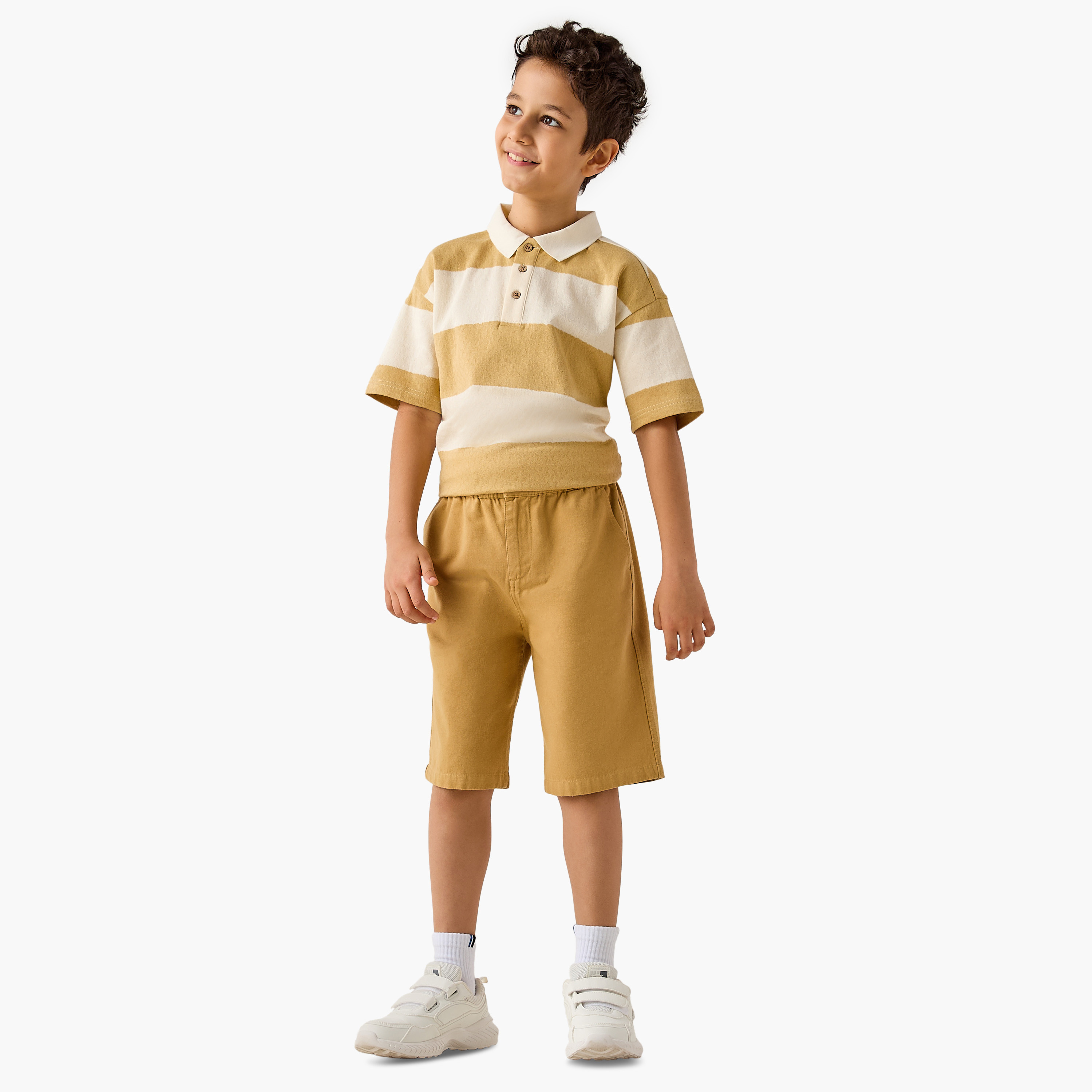 Eligo Striped Polo T-shirt with Short Sleeves-boys-clothing-tshirtsandpolos-image-2