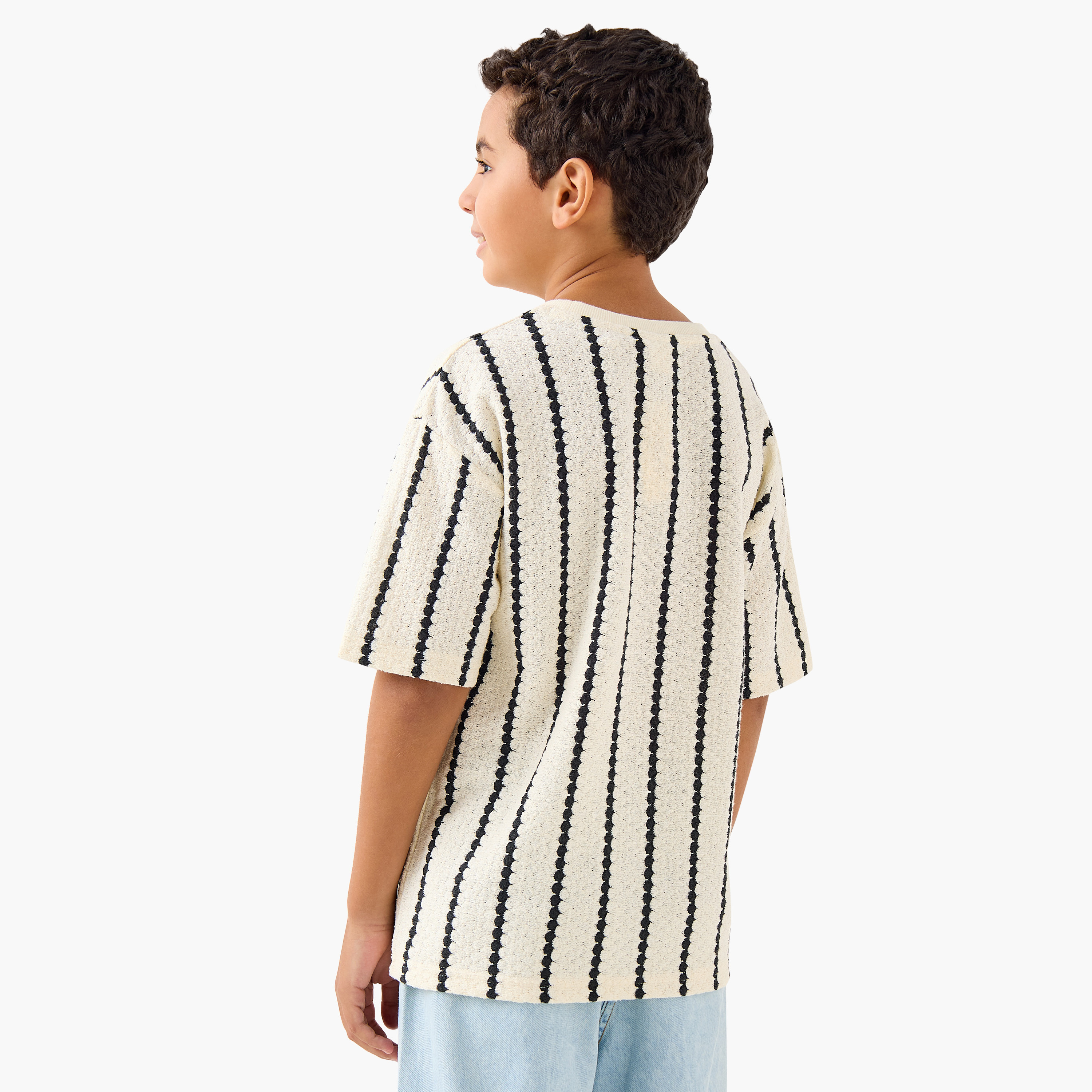 Eligo Striped T-shirt with Short Sleeves-boys-clothing-tshirtsandpolos-image-3