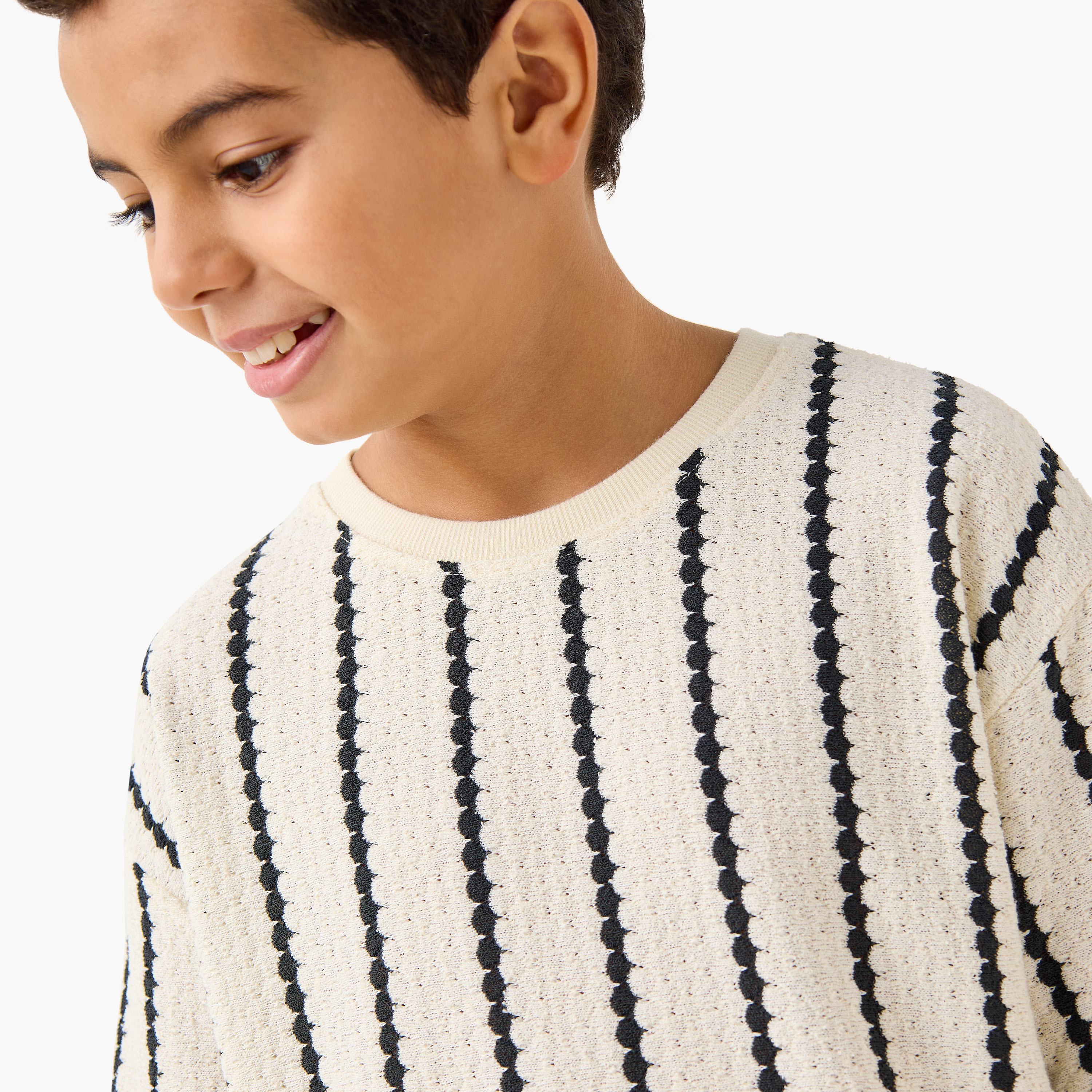 Eligo Striped T-shirt with Short Sleeves-boys-clothing-tshirtsandpolos-image-4