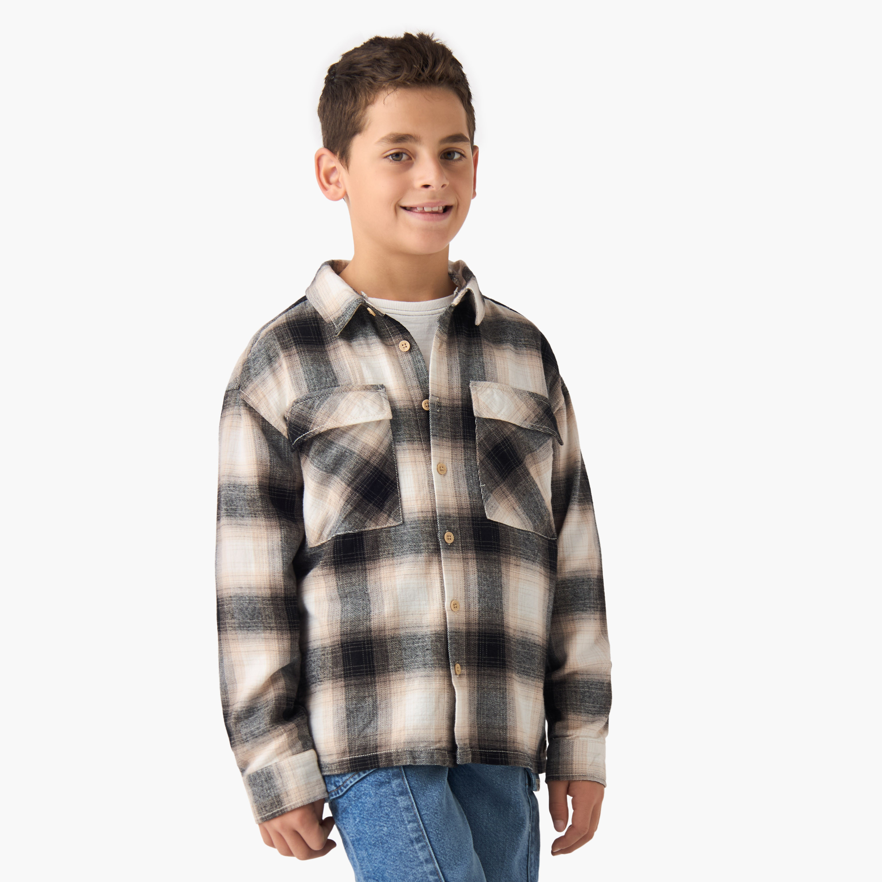 Eligo Boys Shirt with Hood - Cotton - Long Sleeves-boys-clothing-shirts-image-1