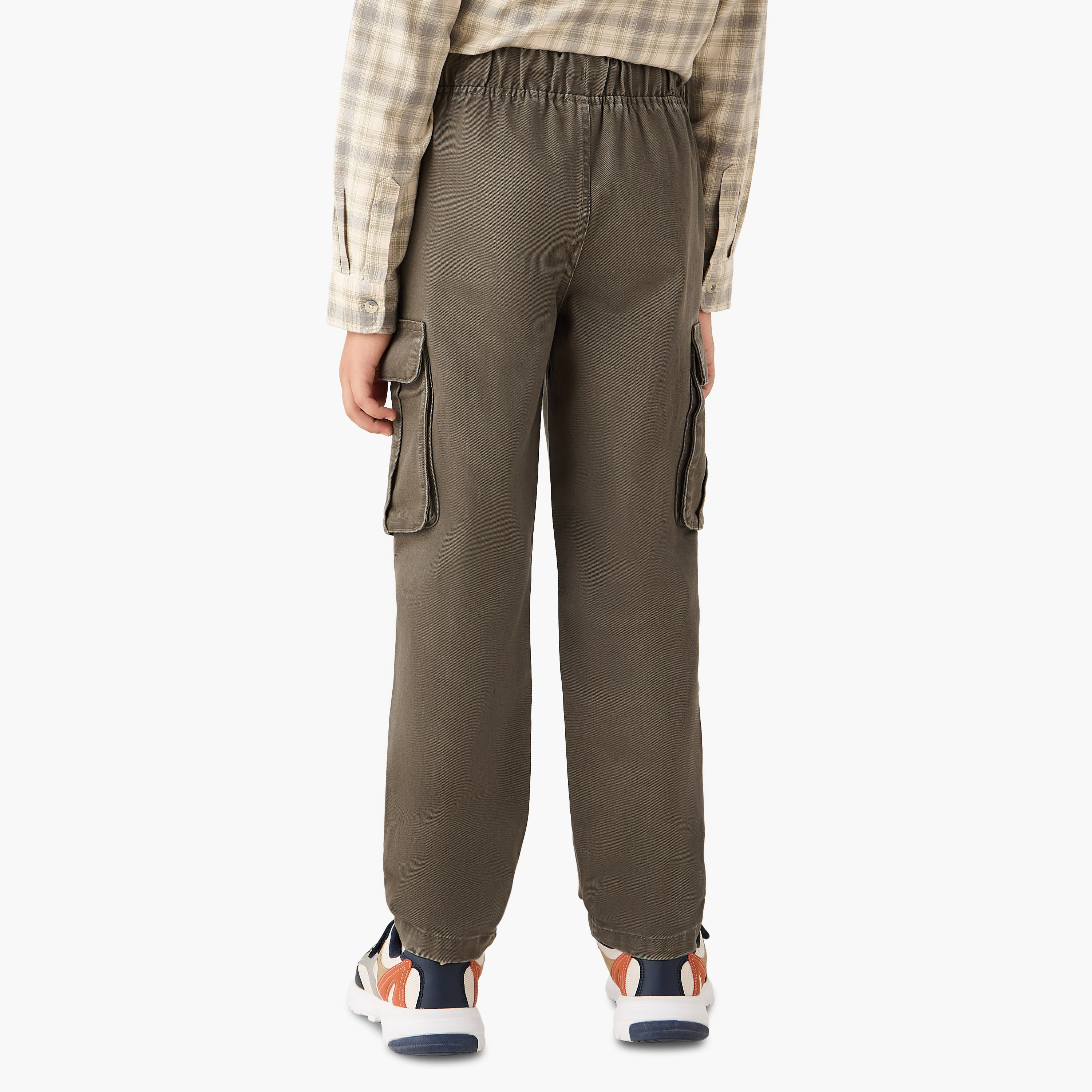 Eligo Solid Joggers with Pockets-boys-clothing-bottoms-joggersandtrackpants-image-3