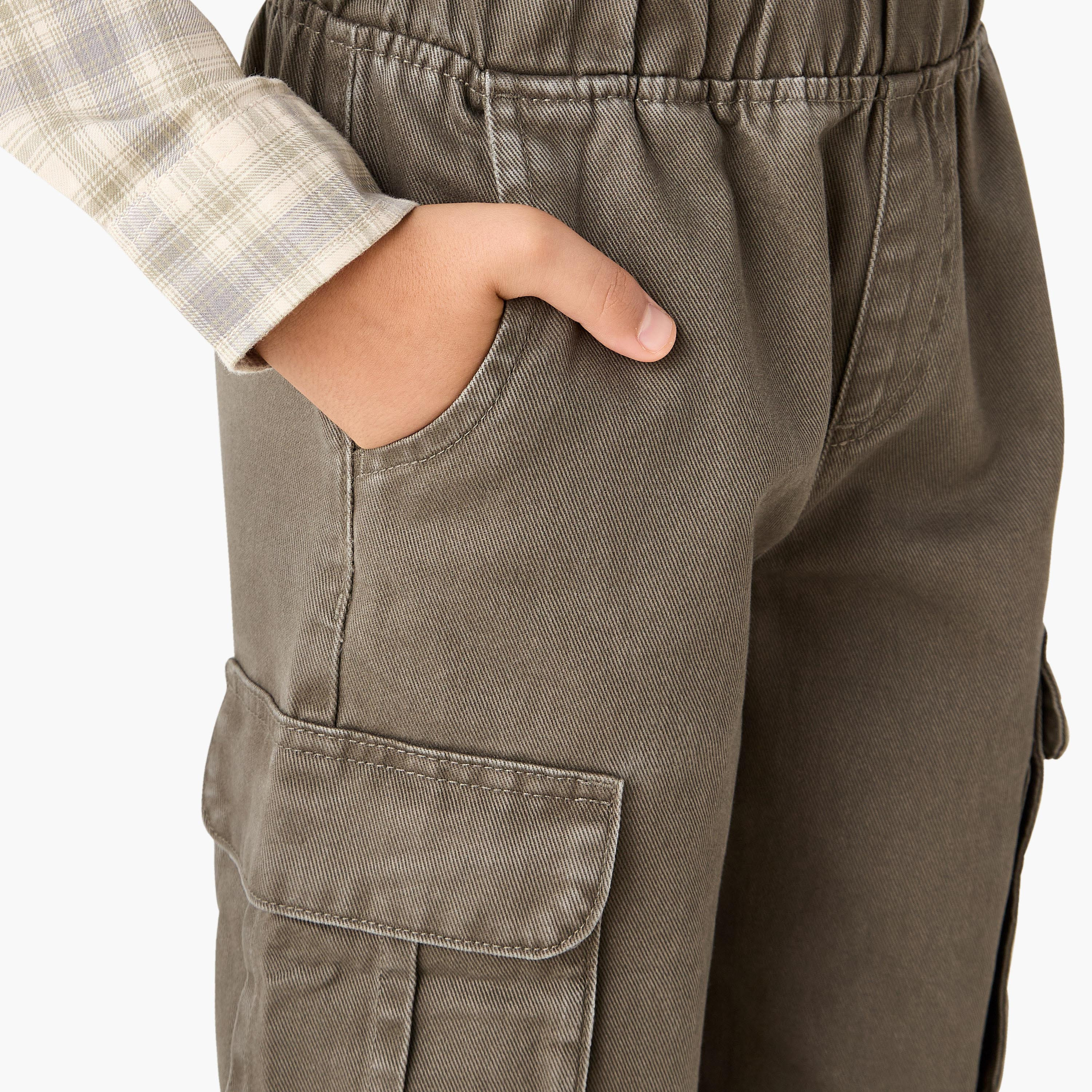 Eligo Solid Joggers with Pockets-boys-clothing-bottoms-joggersandtrackpants-image-4
