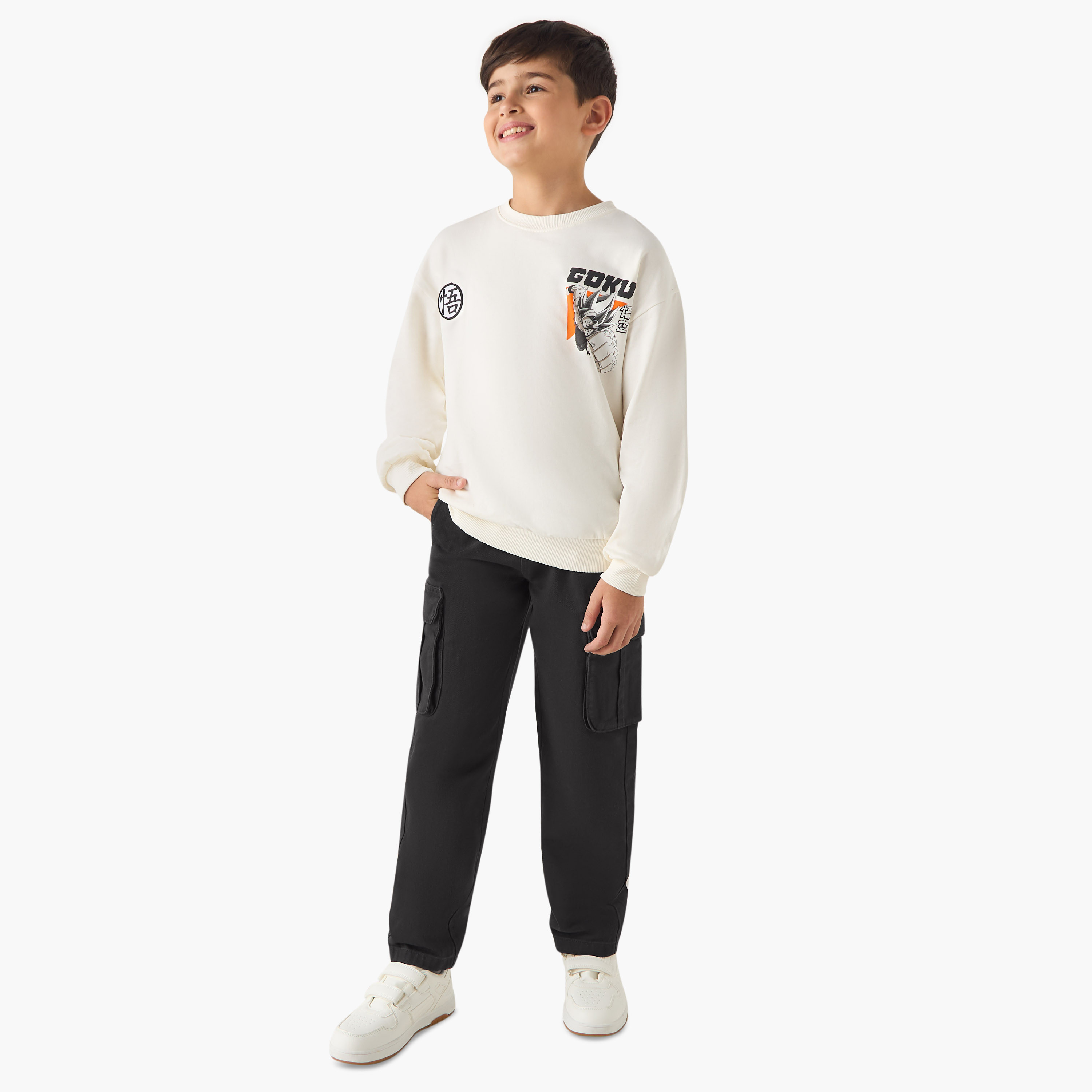 Eligo Solid Joggers with Pockets-boys-clothing-bottoms-joggersandtrackpants-image-2