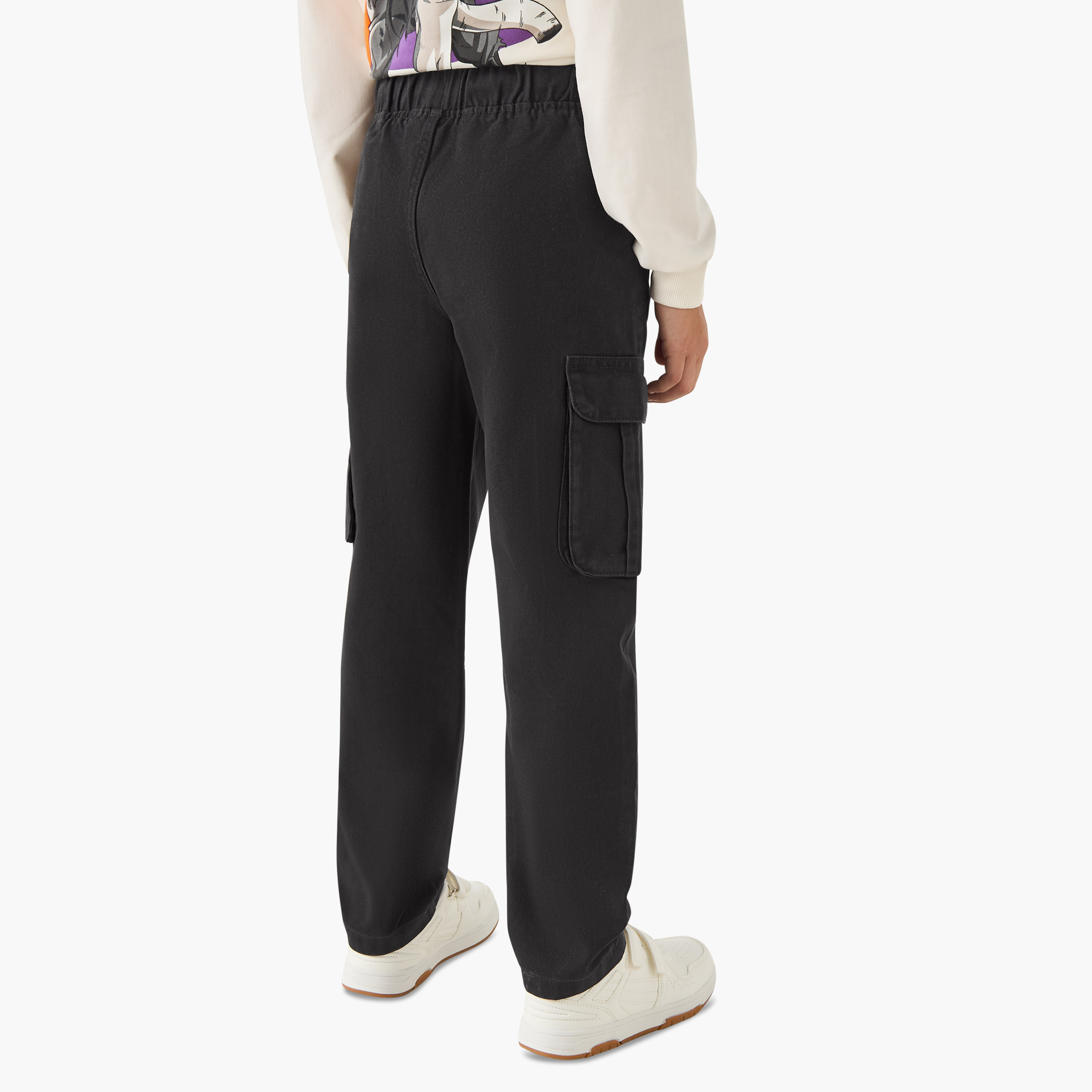 Eligo Solid Joggers with Pockets-boys-clothing-bottoms-joggersandtrackpants-image-3
