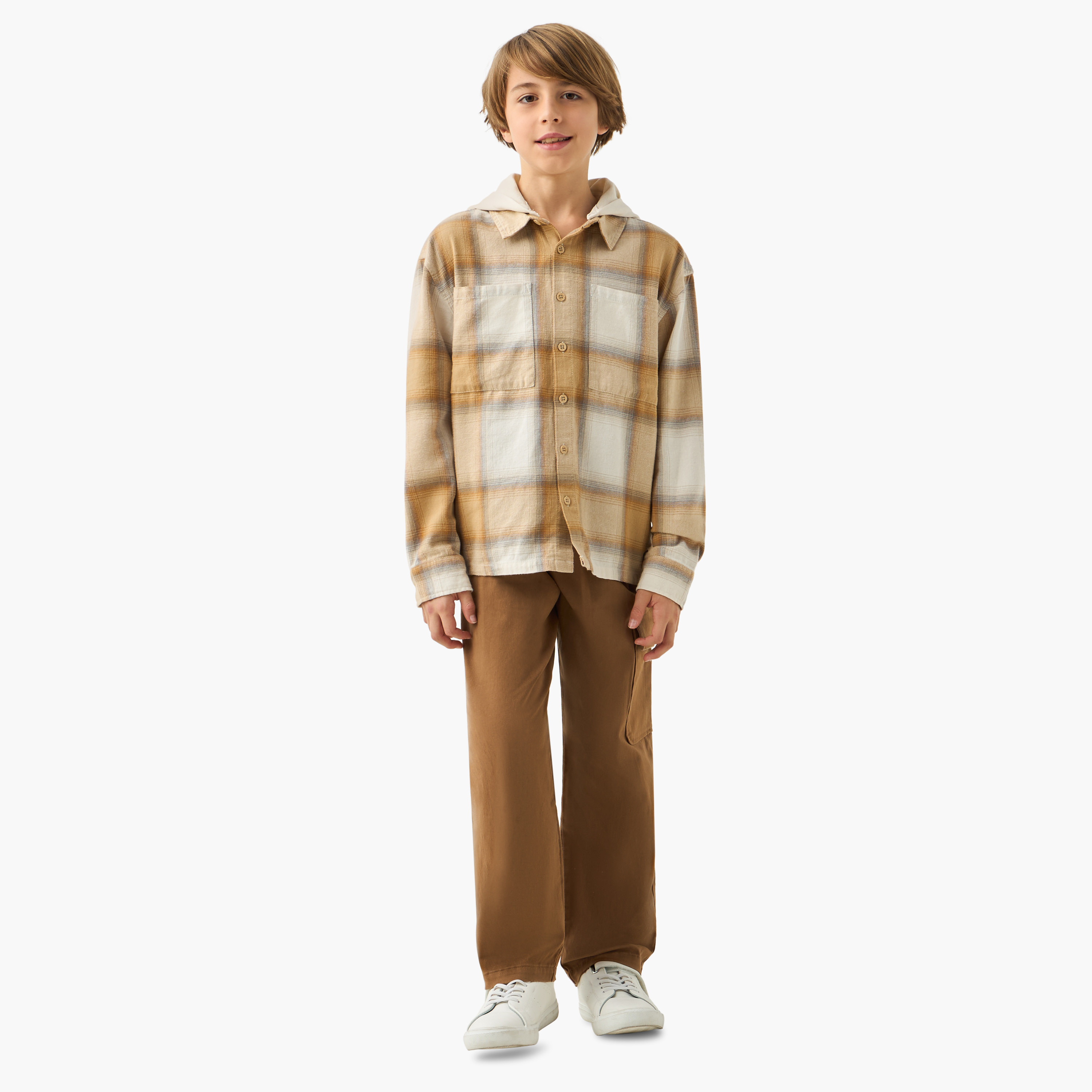 بنطلون كارجو سادة بجيوب من إليجو-boys-clothing-bottoms-trousers-image-4