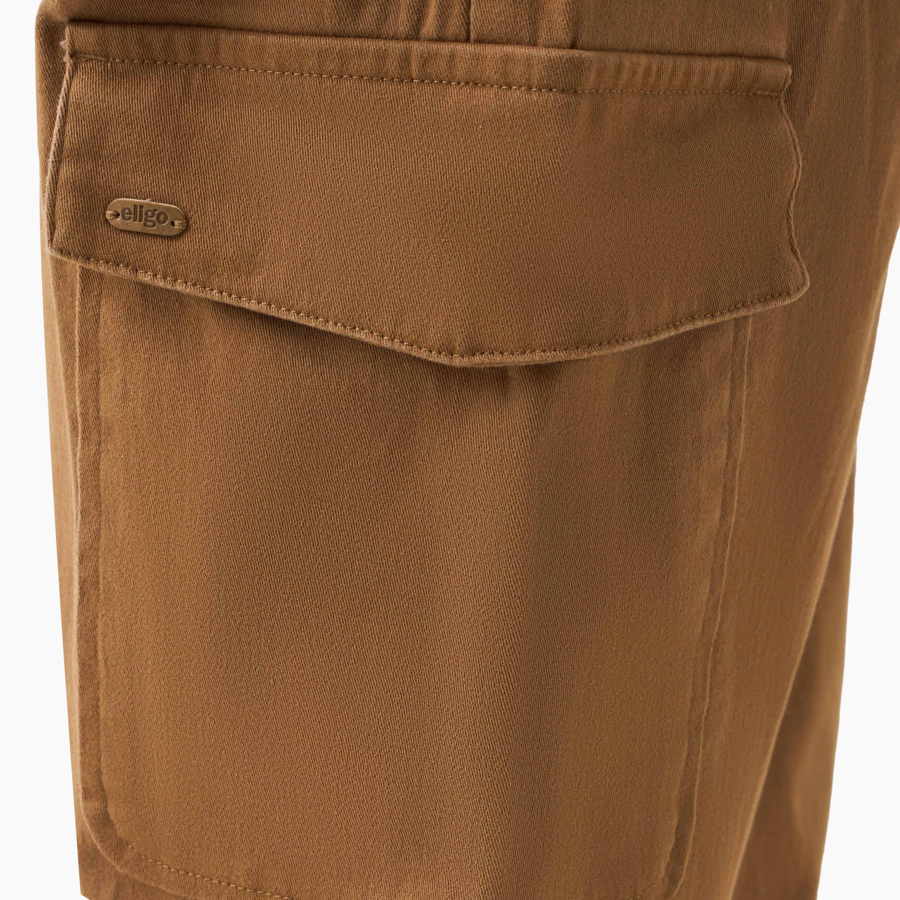 بنطلون كارجو سادة بجيوب من إليجو-boys-clothing-bottoms-trousers-image-1