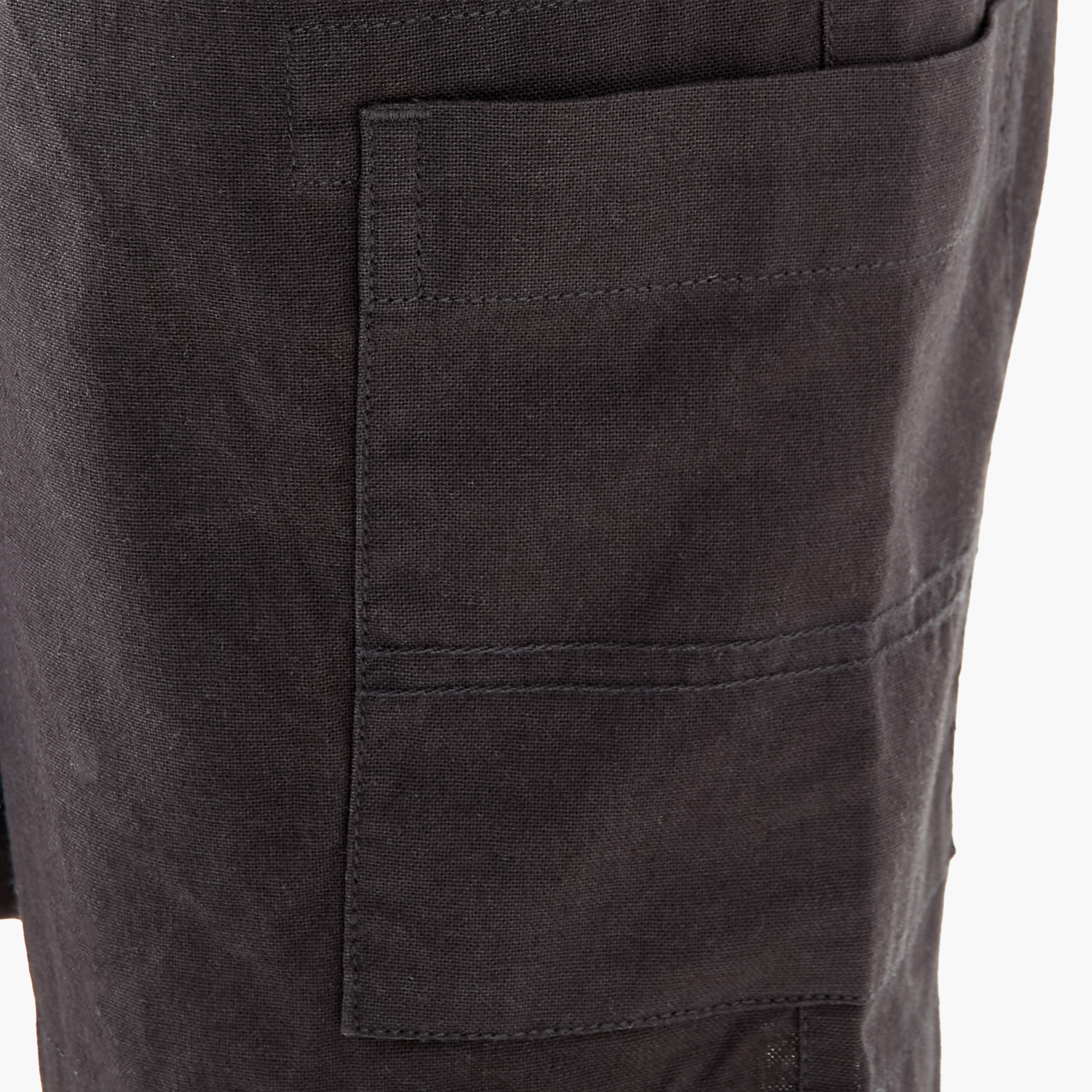 Eligo Solid Cargo Shorts with Drawstring Closure-boys-clothing-bottoms-shorts-image-5