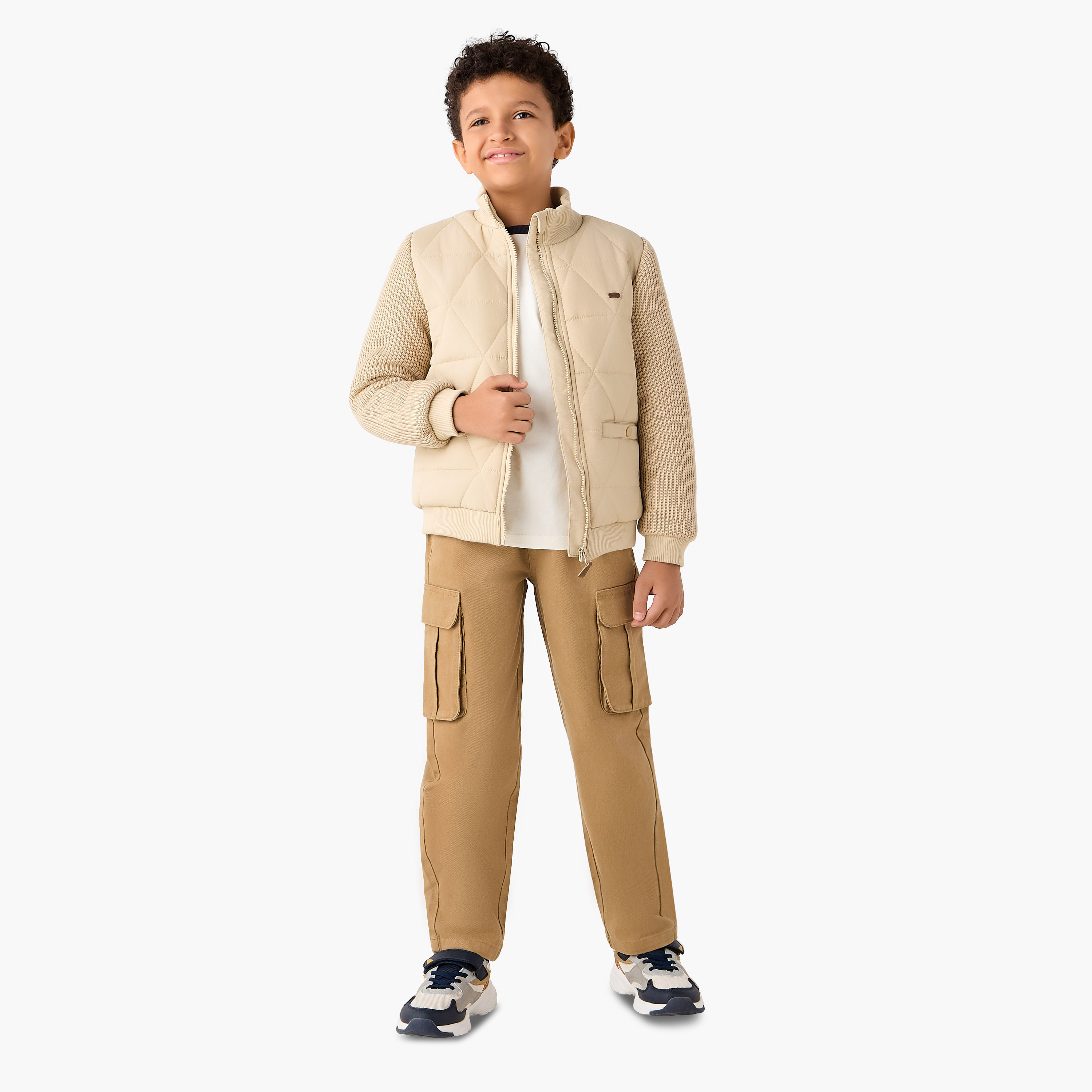 Eligo Textured Heavy Jacket with Long Sleeves and Zip Closure-boys-clothing-jacketsandcoats-image-2