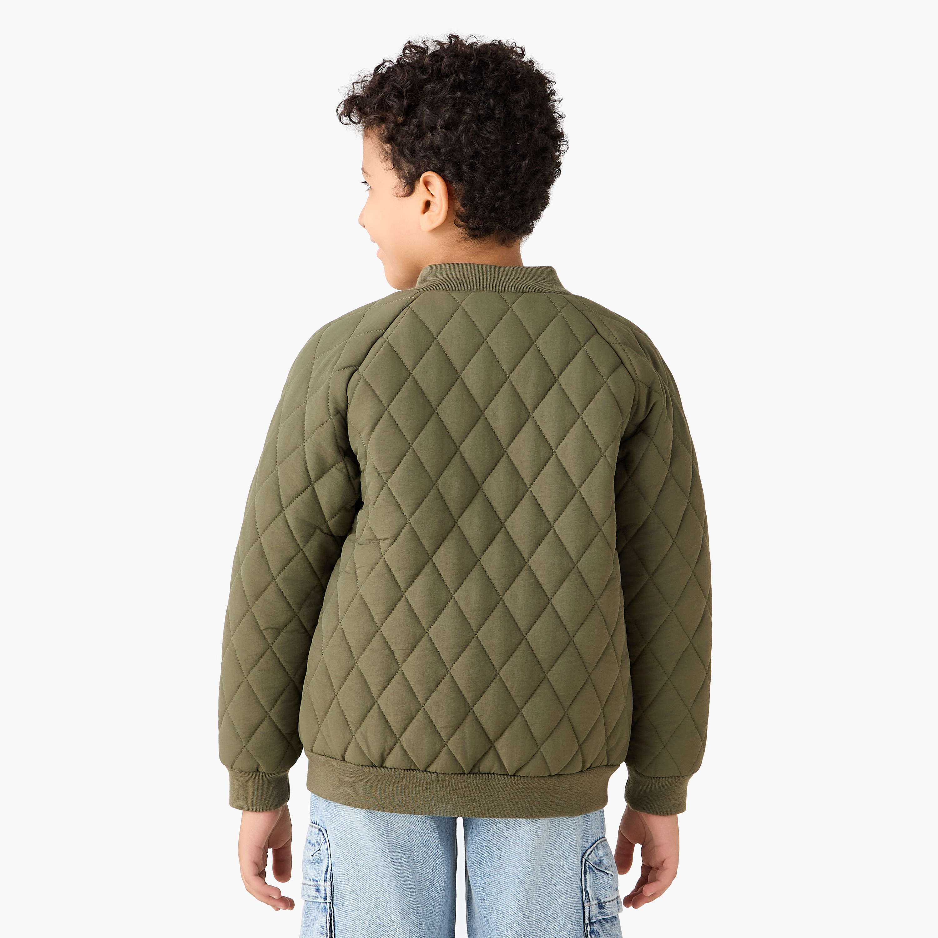 Eligo Textured Heavy Jacket with Long Sleeves and Zip Closure-boys-clothing-jacketsandcoats-image-3