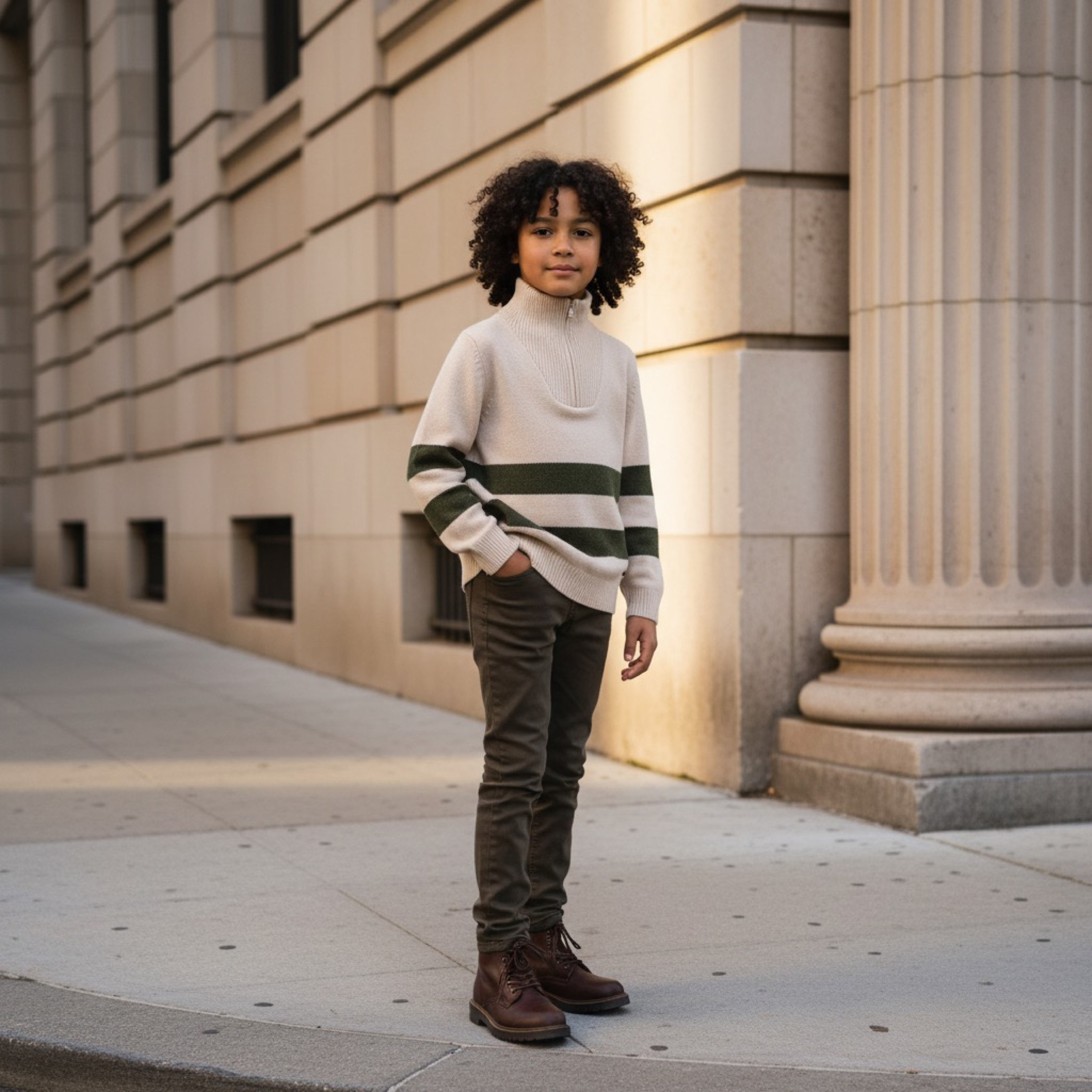 Eligo Striped High Neck Pullover with Long Sleeves-boys-clothing-jumpersandcardigans-image-2