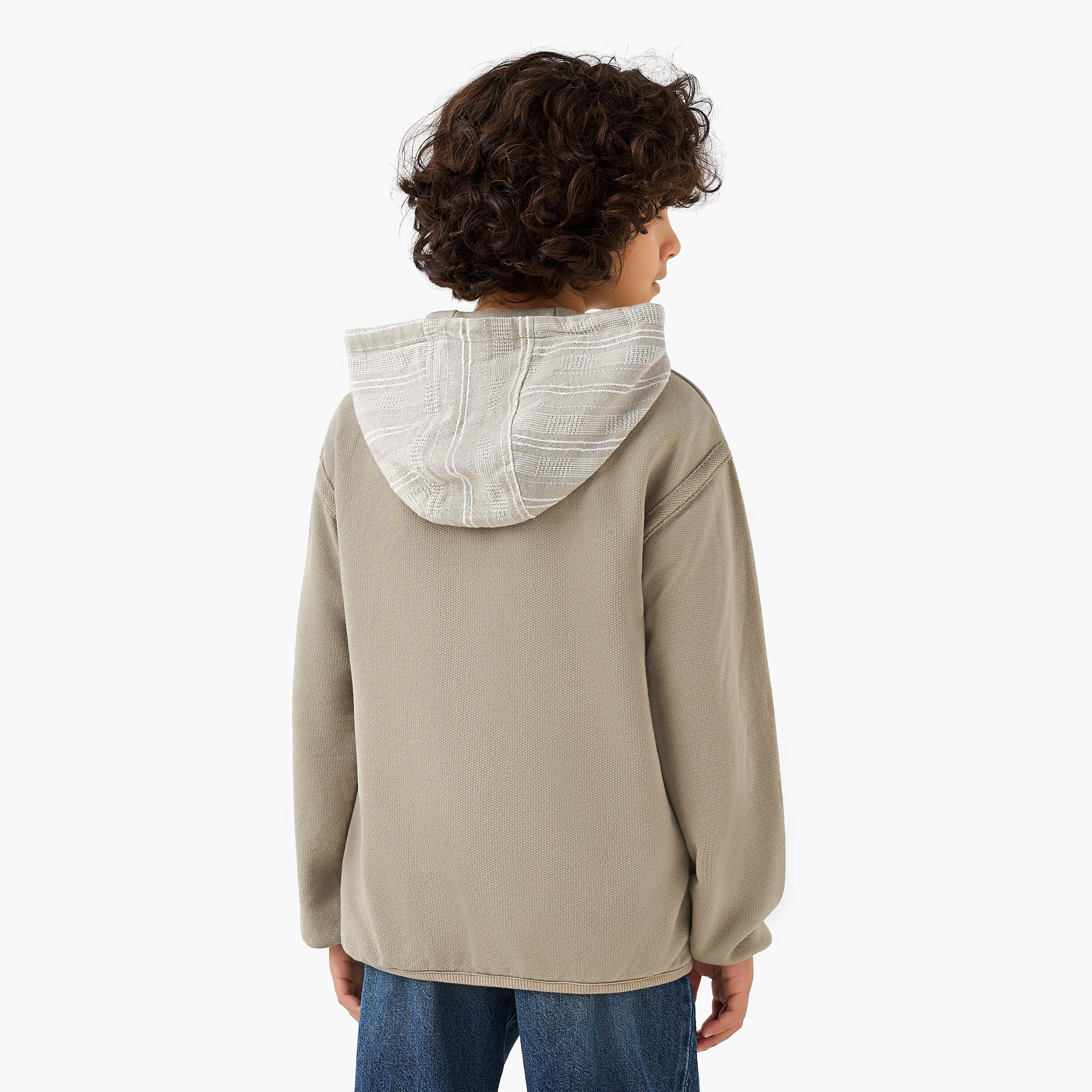 Eligo Solid Hooded Pullover with Button Detail-boys-clothing-jumpersandcardigans-image-3