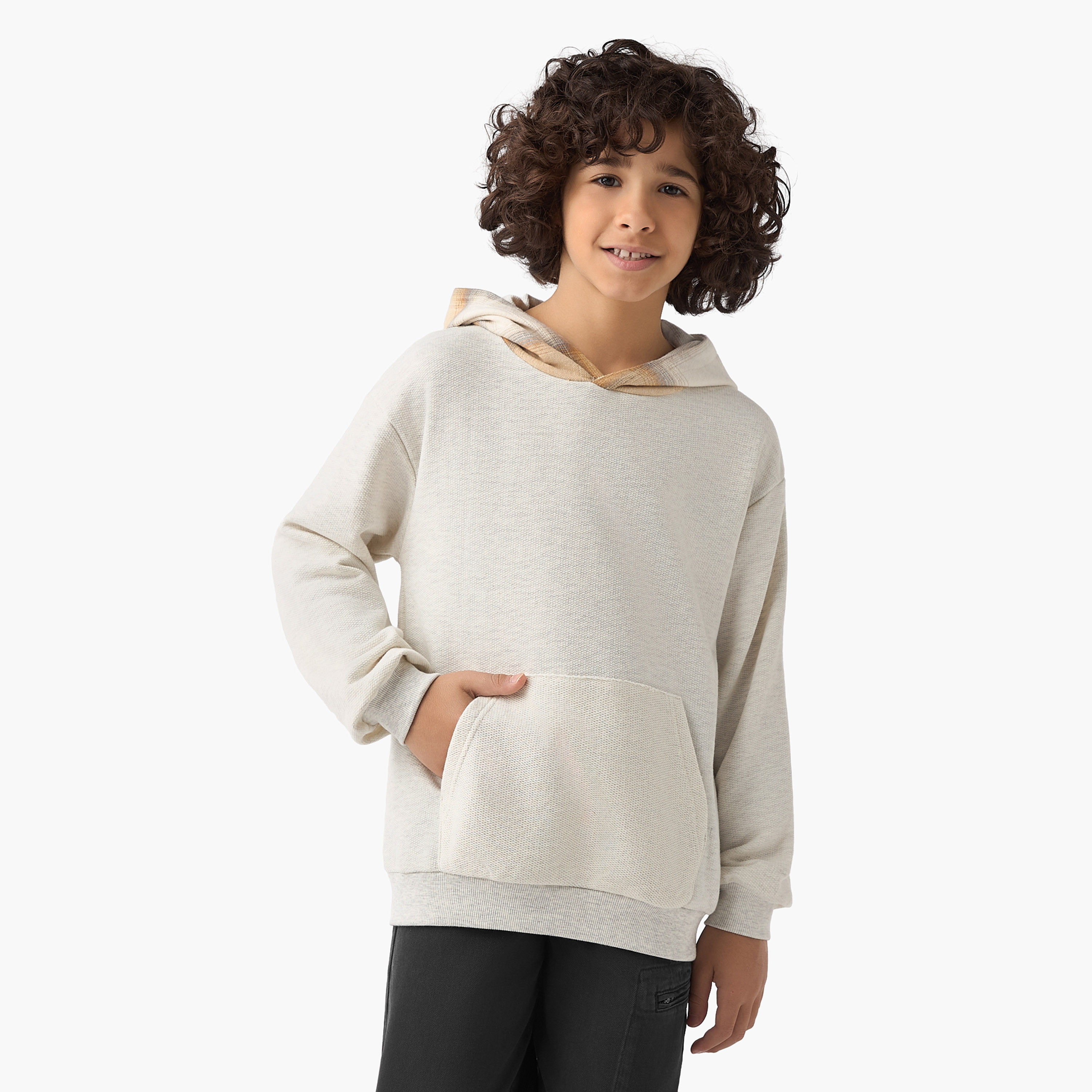 Eligo Solid Sweatshirt with Hood-boys-clothing-sweatshirts-image-1