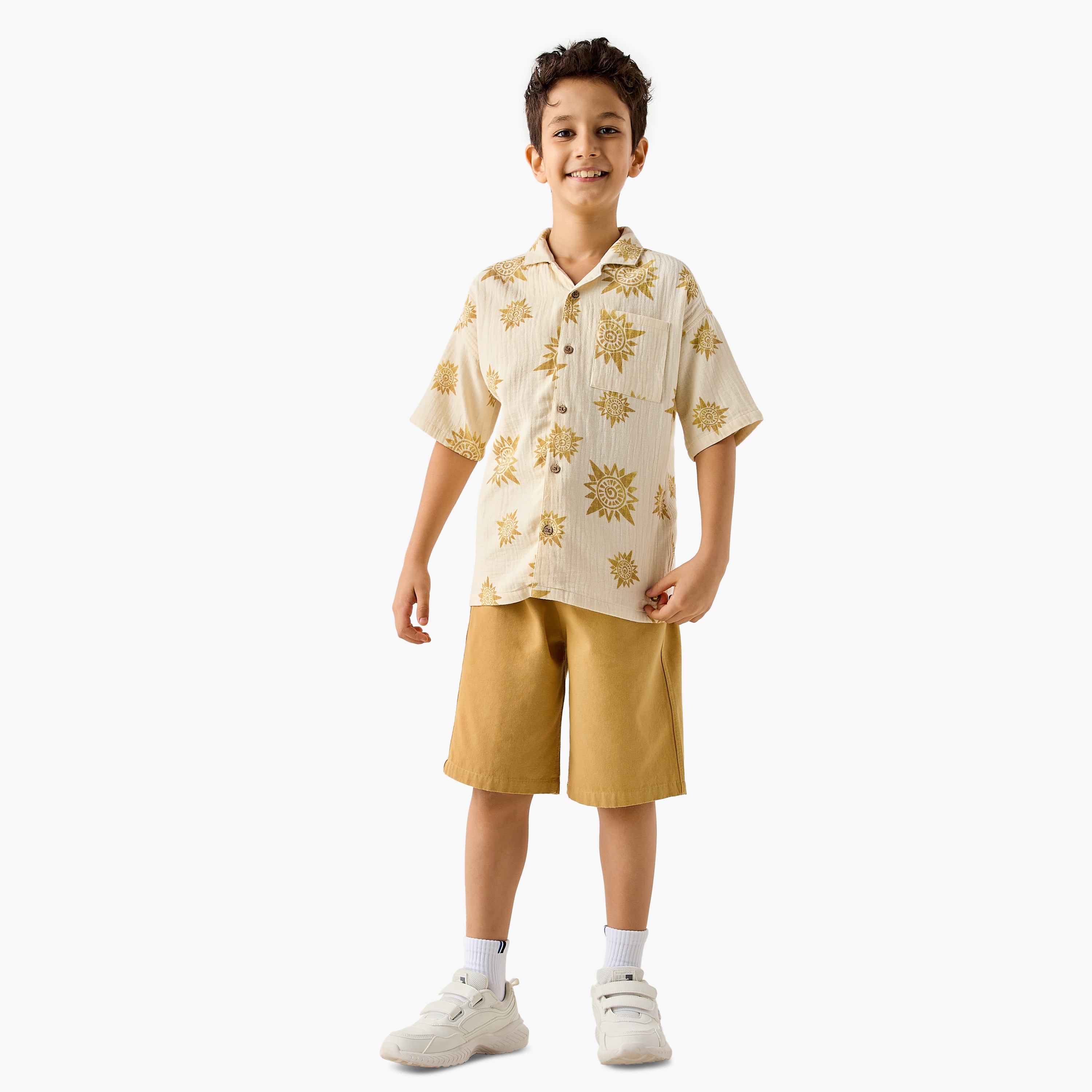 Eligo All-Over Print Shirt and Shorts Set-boys-clothing-setsandcoords-image-1
