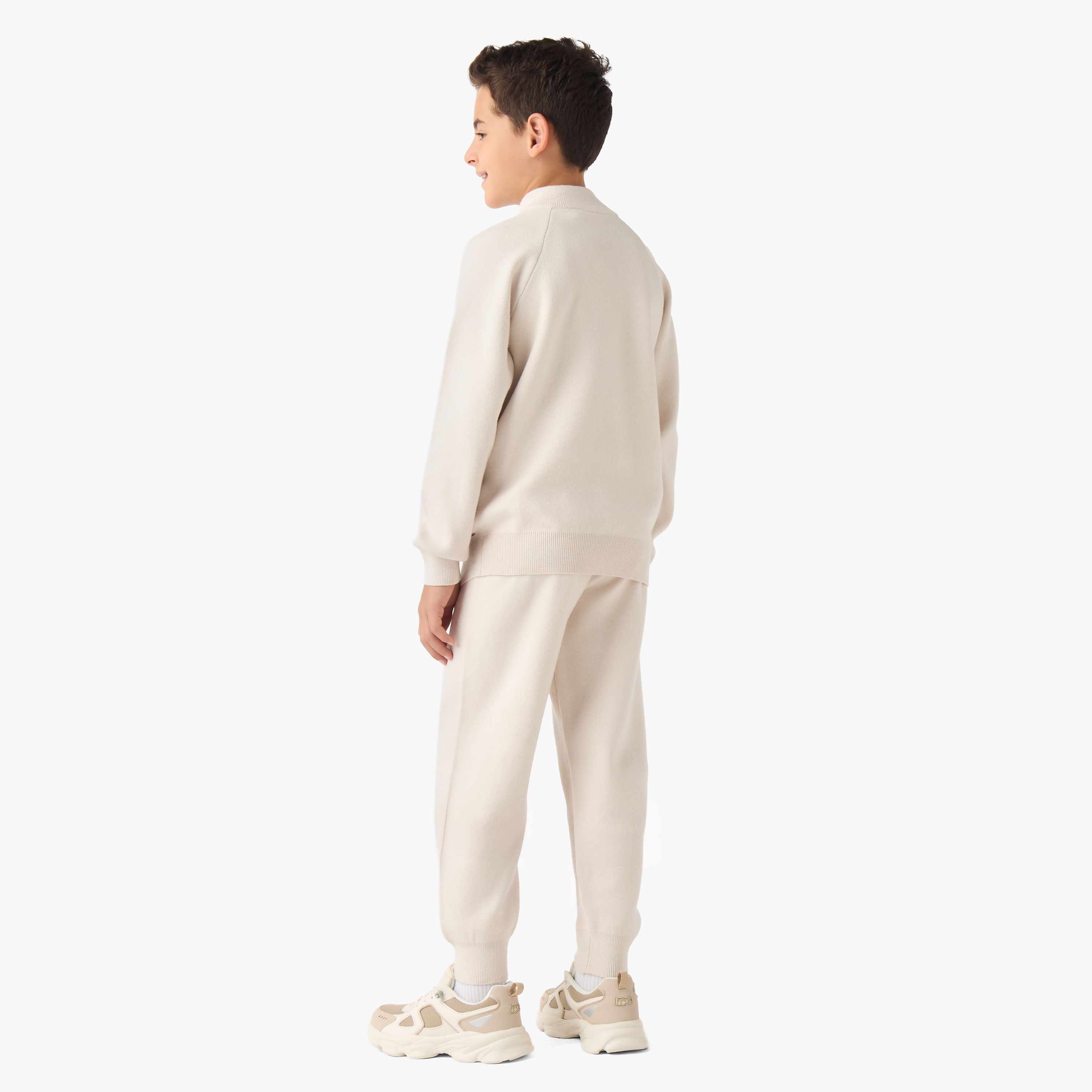 Eligo Boys Sweatshirt and Joggers Set with Half-Zip - Viscose Blend - Long Sleeves - High Neck-boys-clothing-setsandcoords-image-4