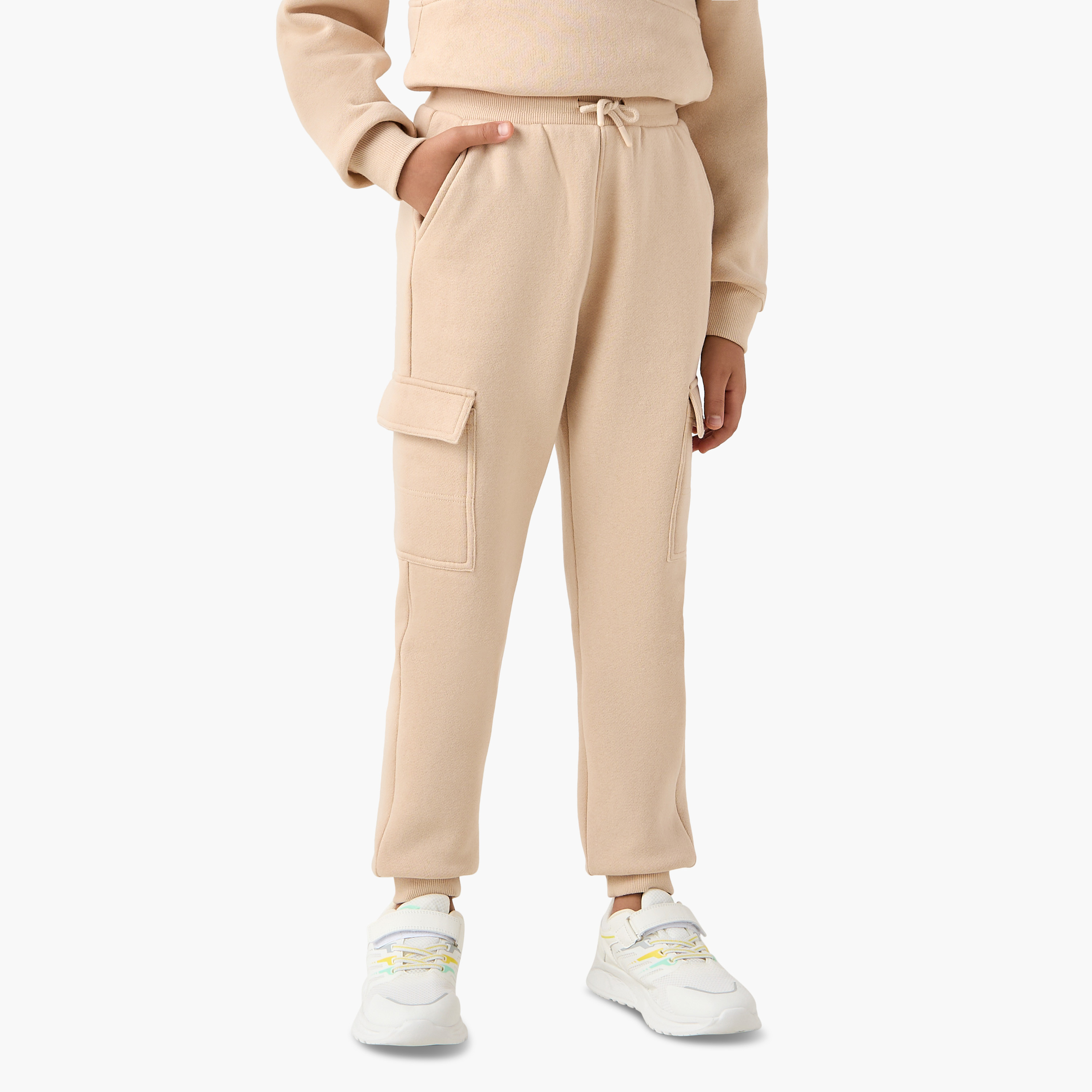 Eligo Solid High Neck Sweatshirt and Joggers Set-boys-clothing-setsandcoords-image-3