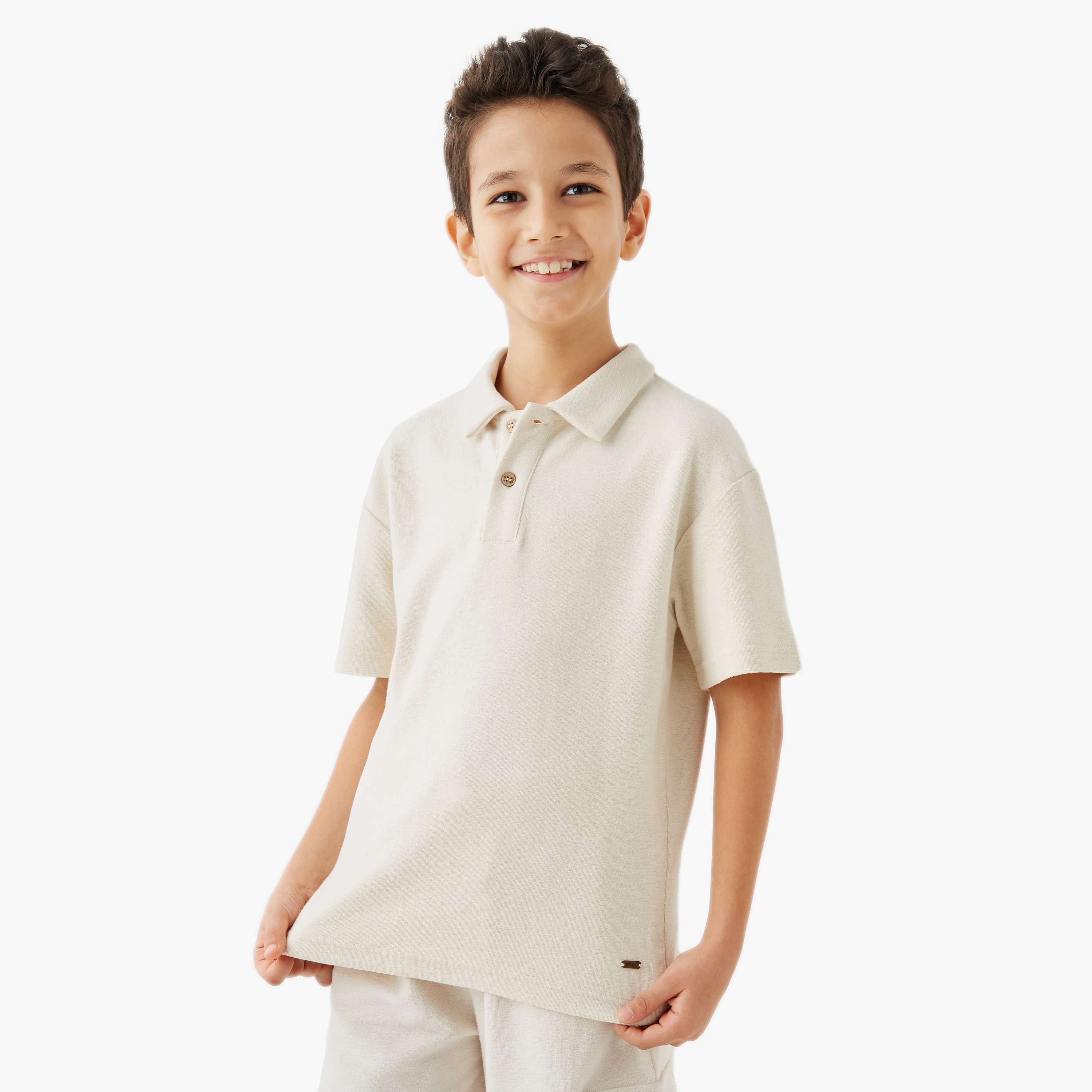 Eligo Solid Polo T-shirt and Cargo Shorts Set-boys-clothing-setsandcoords-image-2