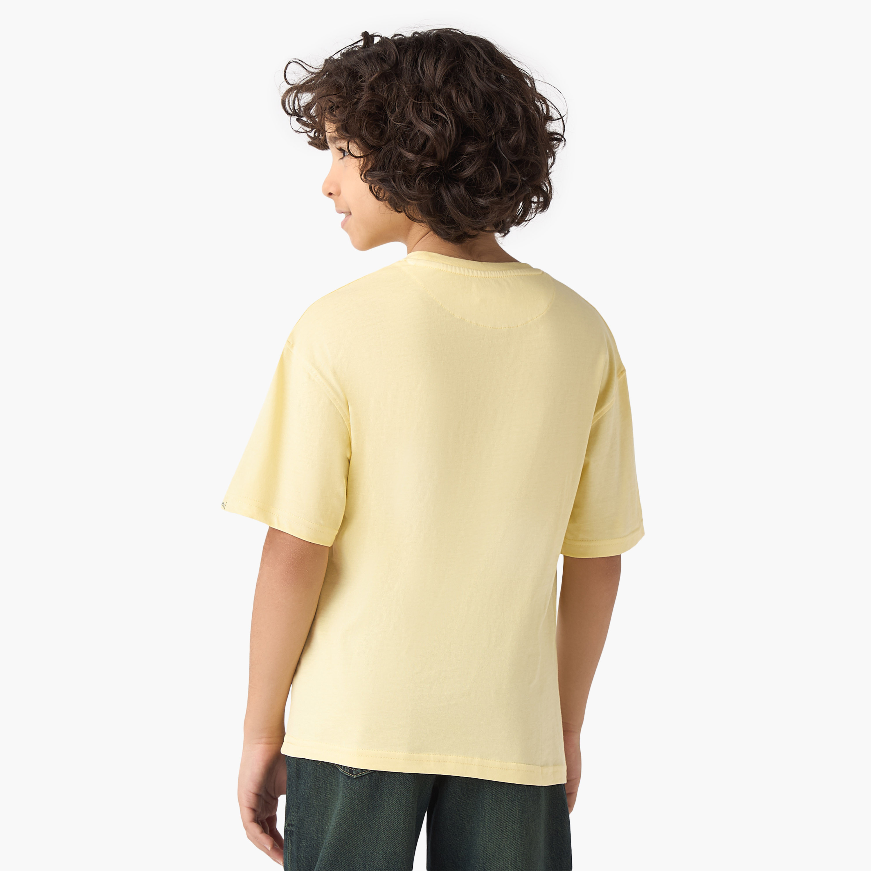 Lee Cooper Typographic Embroidered T-shirt with Short Sleeves-boys-clothing-tshirtsandpolos-image-3