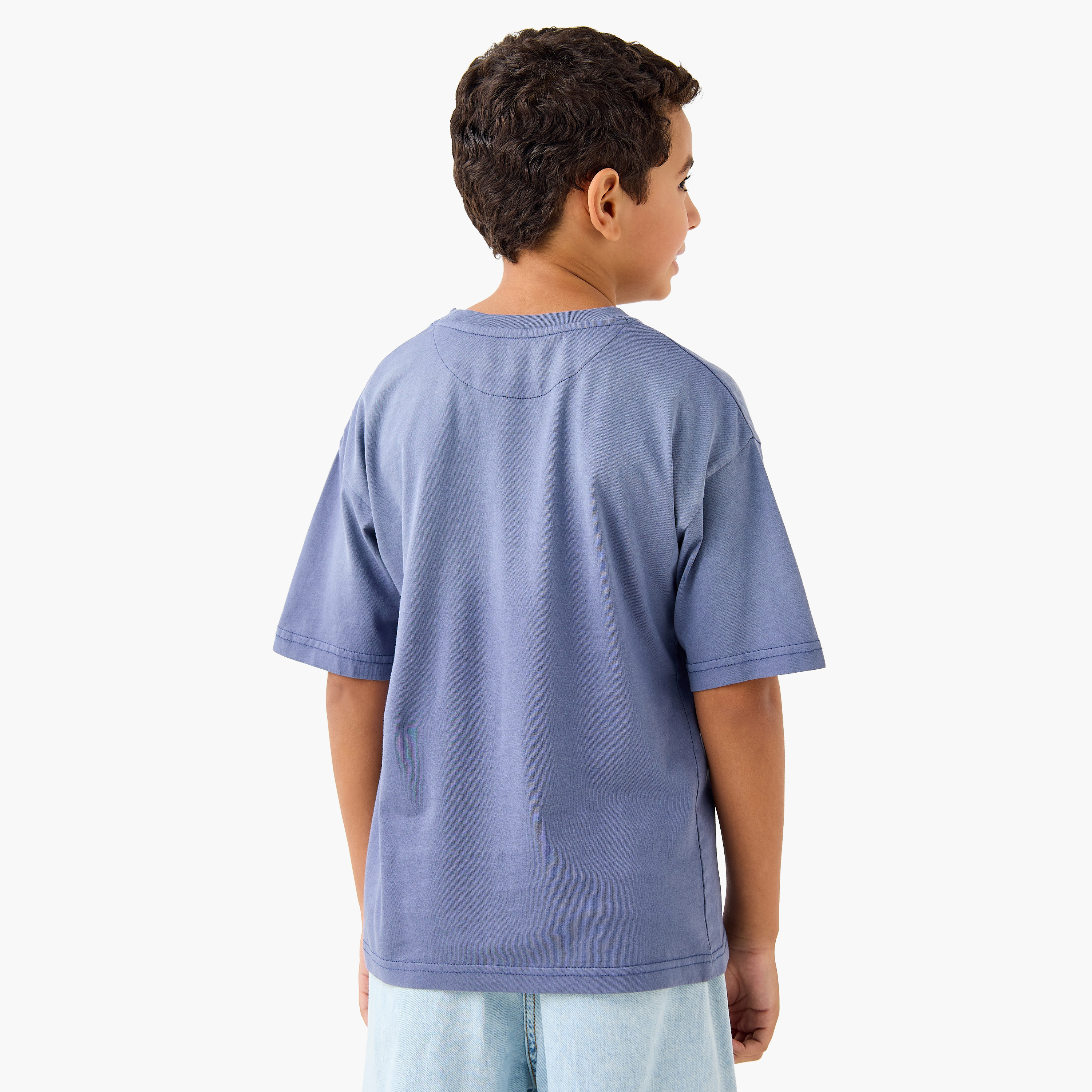 Lee Cooper Printed T-shirt with Short Sleeves-boys-clothing-tshirtsandpolos-image-3
