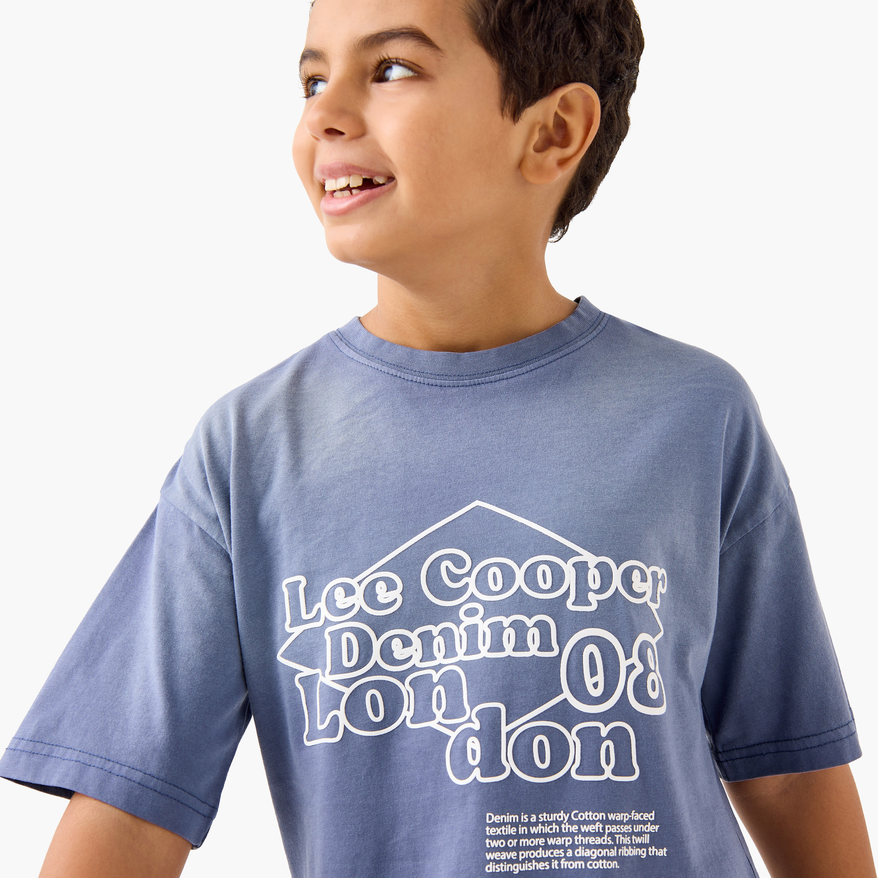 Lee Cooper Printed T-shirt with Short Sleeves-boys-clothing-tshirtsandpolos-image-4