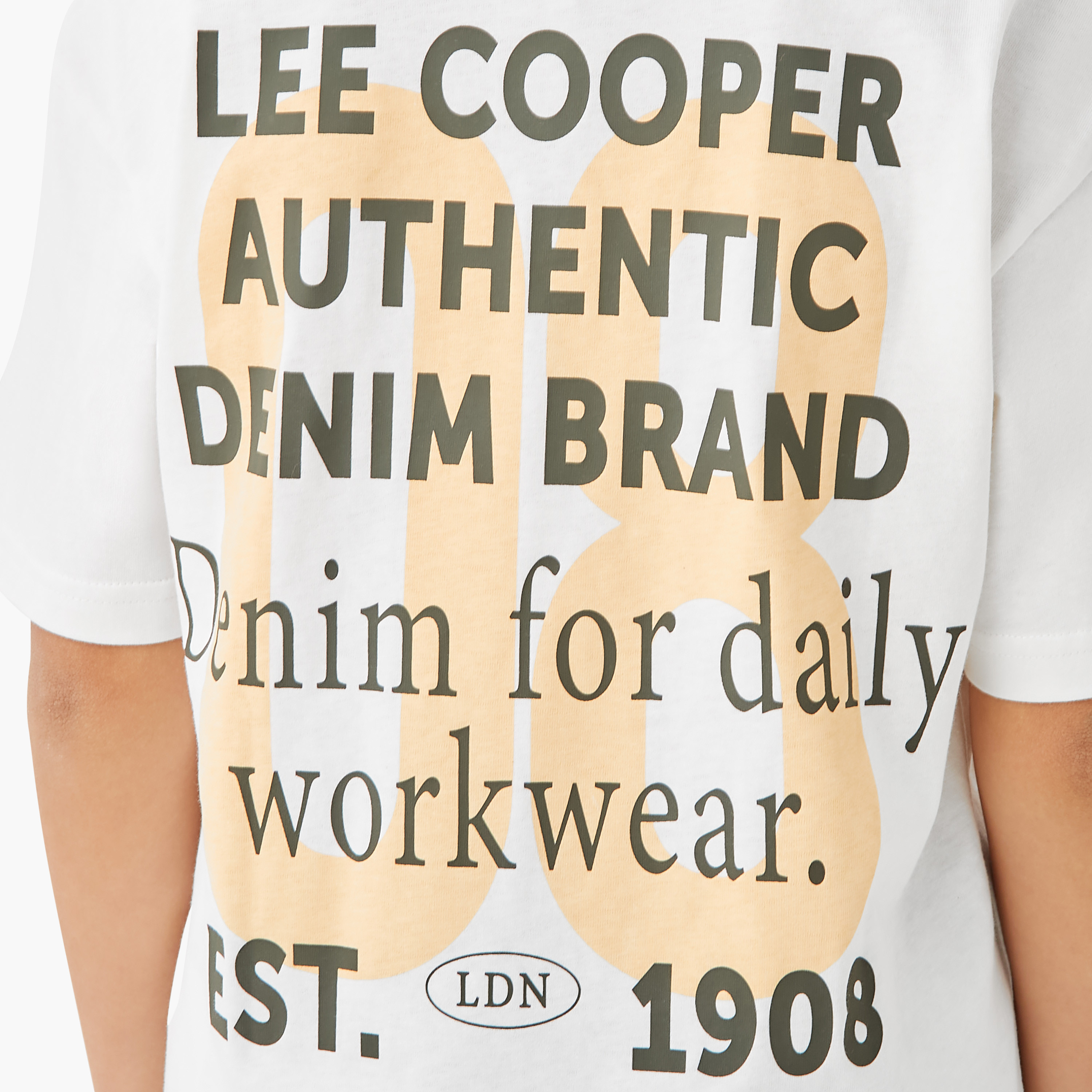 Lee Cooper Graphic Print T-shirt with Short Sleeves-boys-clothing-tshirtsandpolos-image-5