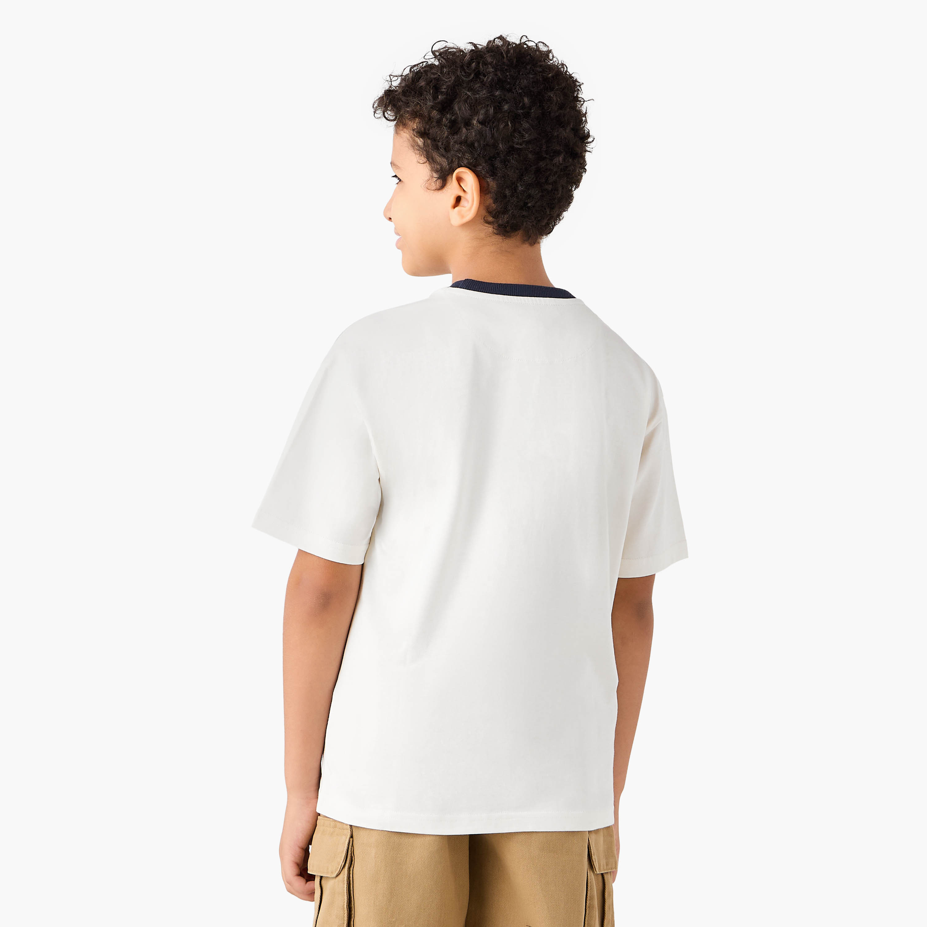 Lee Cooper Logo Embroidered T-shirt with Short Sleeves-boys-clothing-tshirtsandpolos-image-3