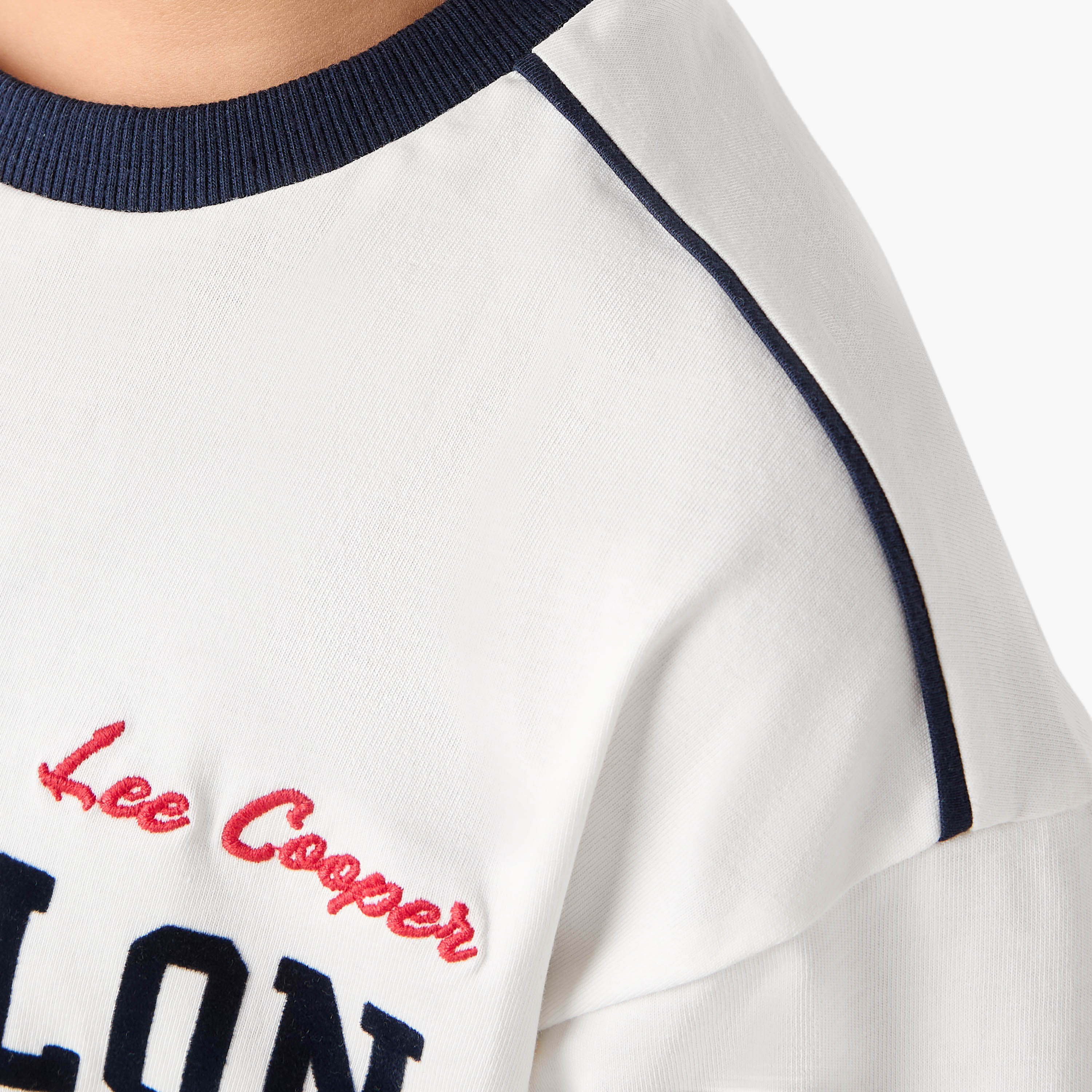 Lee Cooper Logo Embroidered T-shirt with Short Sleeves-boys-clothing-tshirtsandpolos-image-4