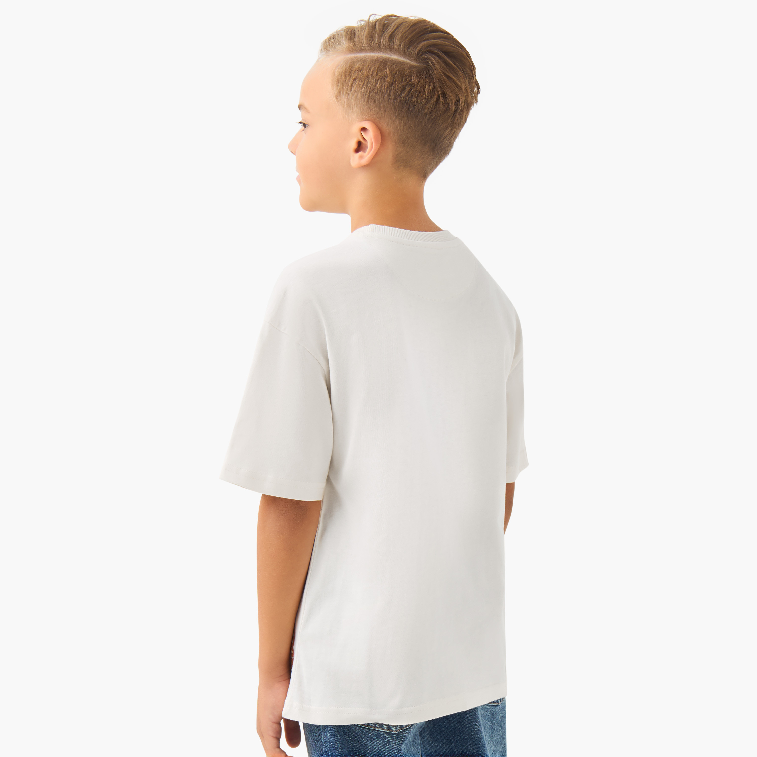 Lee Cooper Boys Crew Neck T-shirt with Logo Print - Cotton - Short Sleeves-boys-clothing-tshirtsandpolos-image-3