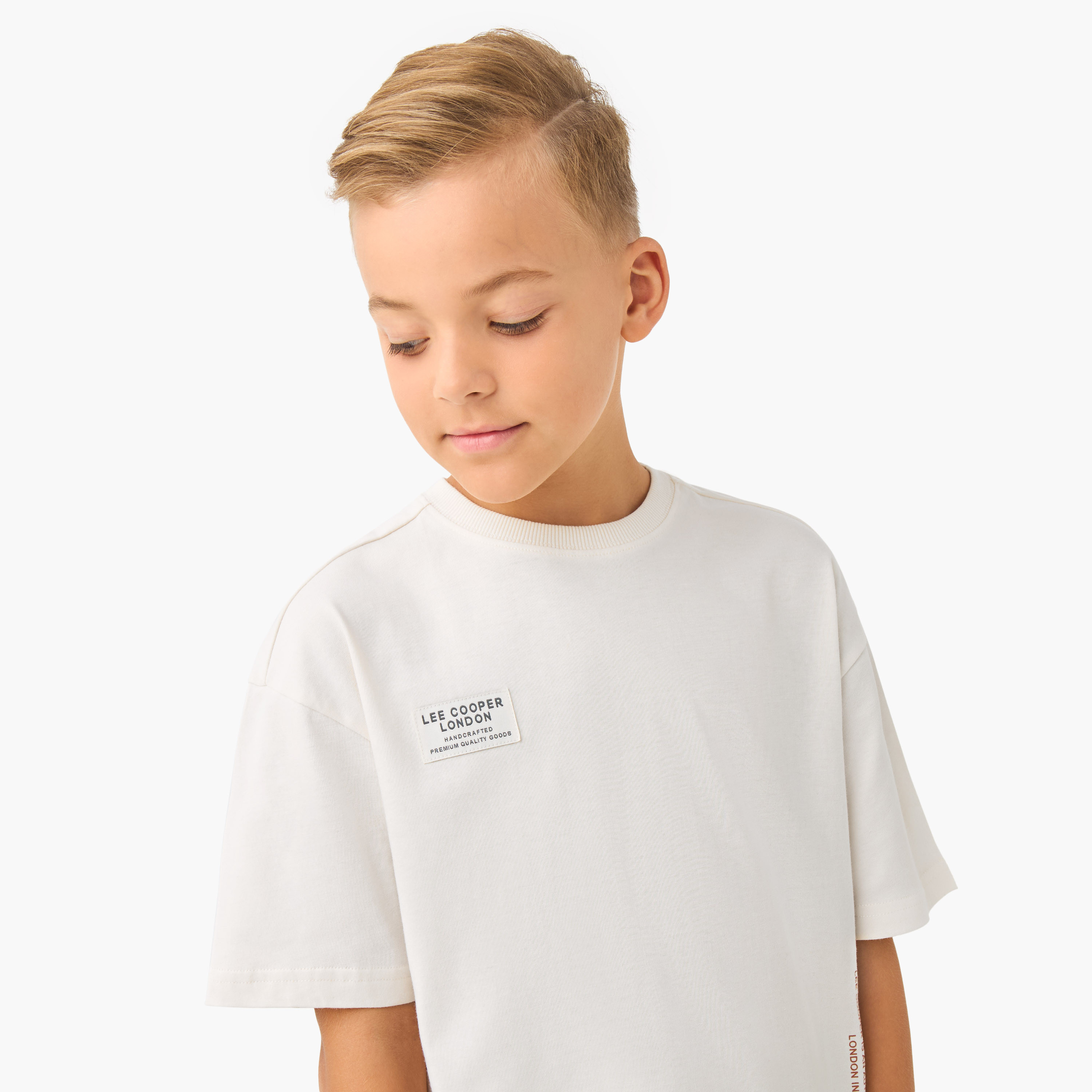 Lee Cooper Boys Crew Neck T-shirt with Logo Print - Cotton - Short Sleeves-boys-clothing-tshirtsandpolos-image-4