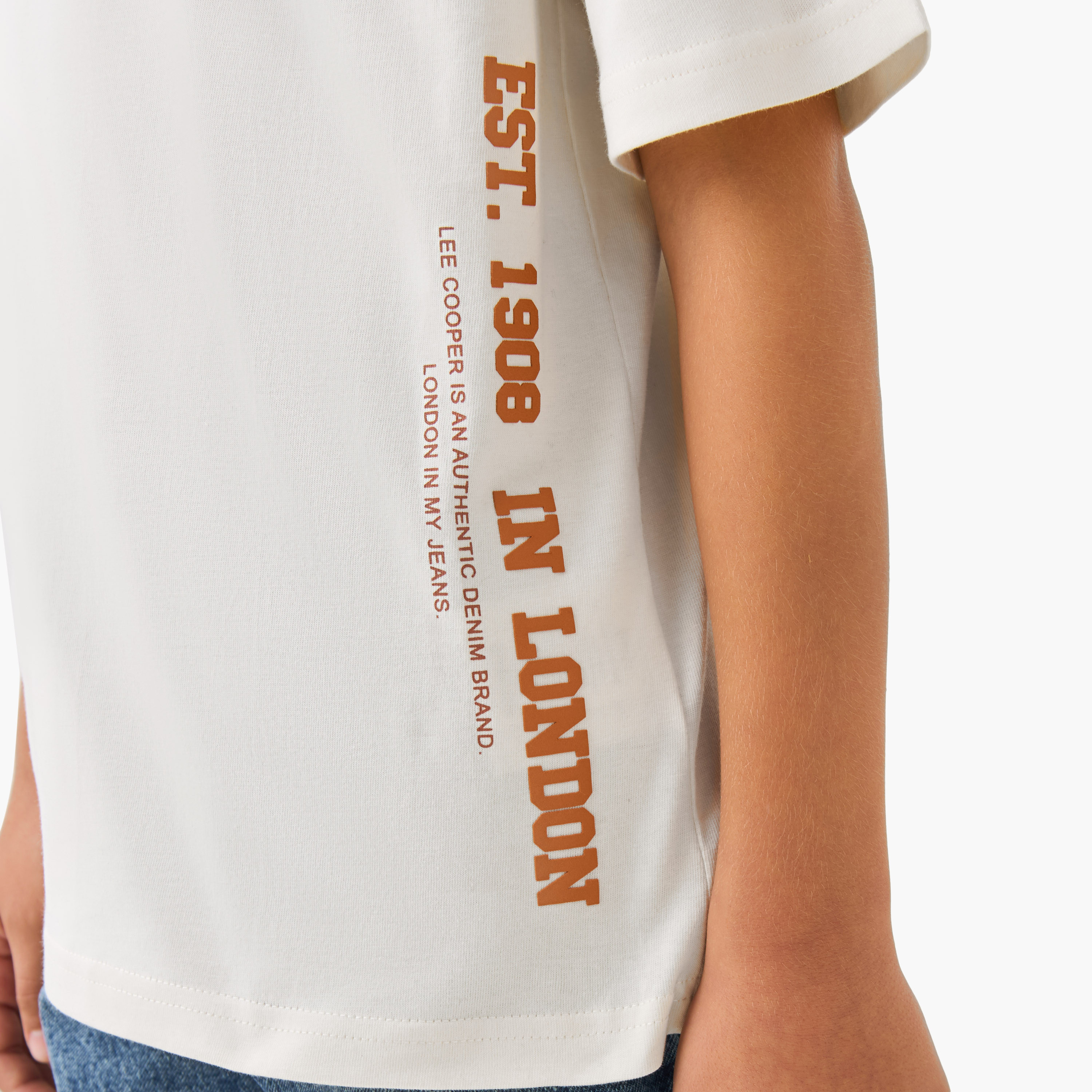 Lee Cooper Boys Crew Neck T-shirt with Logo Print - Cotton - Short Sleeves-boys-clothing-tshirtsandpolos-image-6