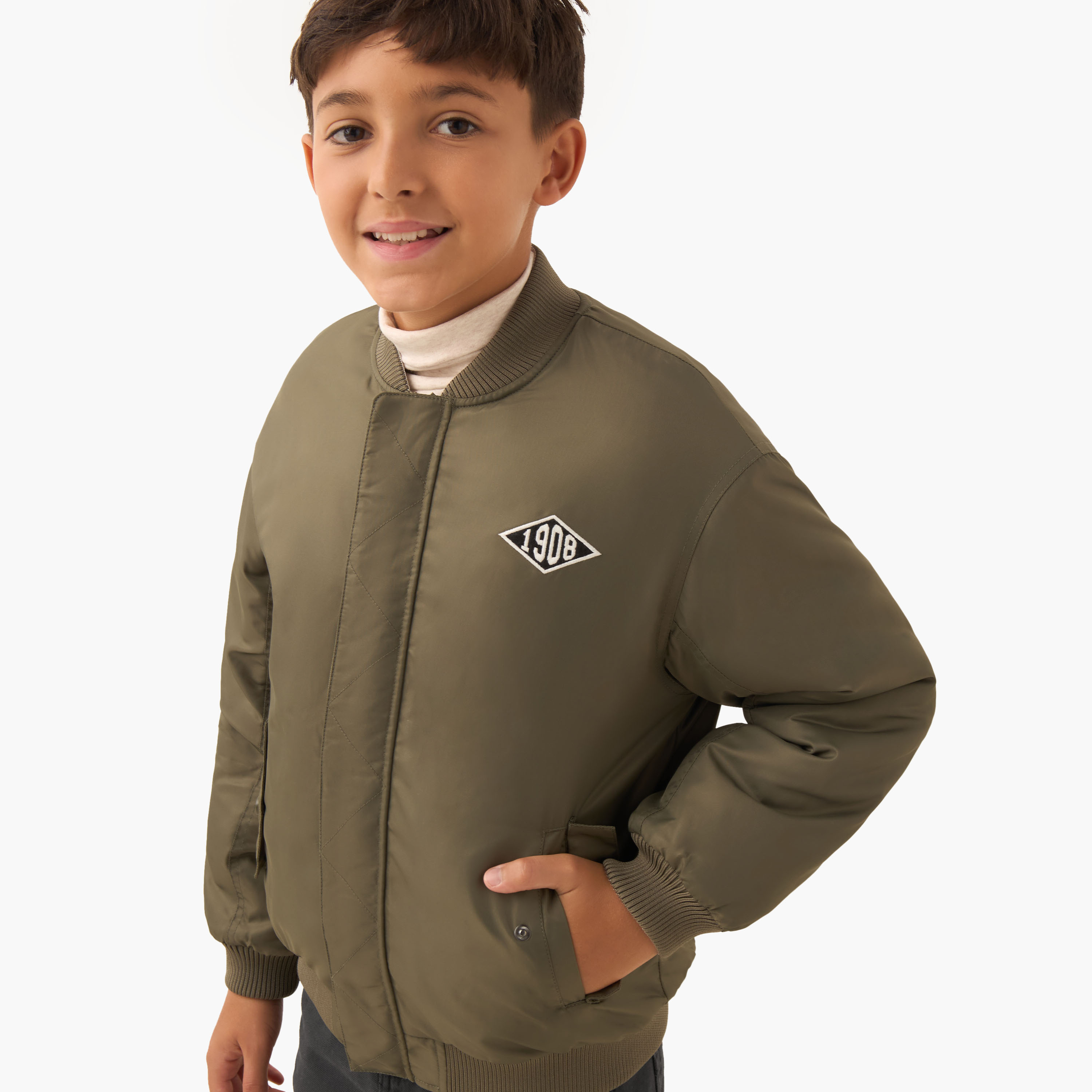 Lee Cooper Zip Through Heavy Jacket with Long Sleeves-boys-clothing-jacketsandcoats-image-5