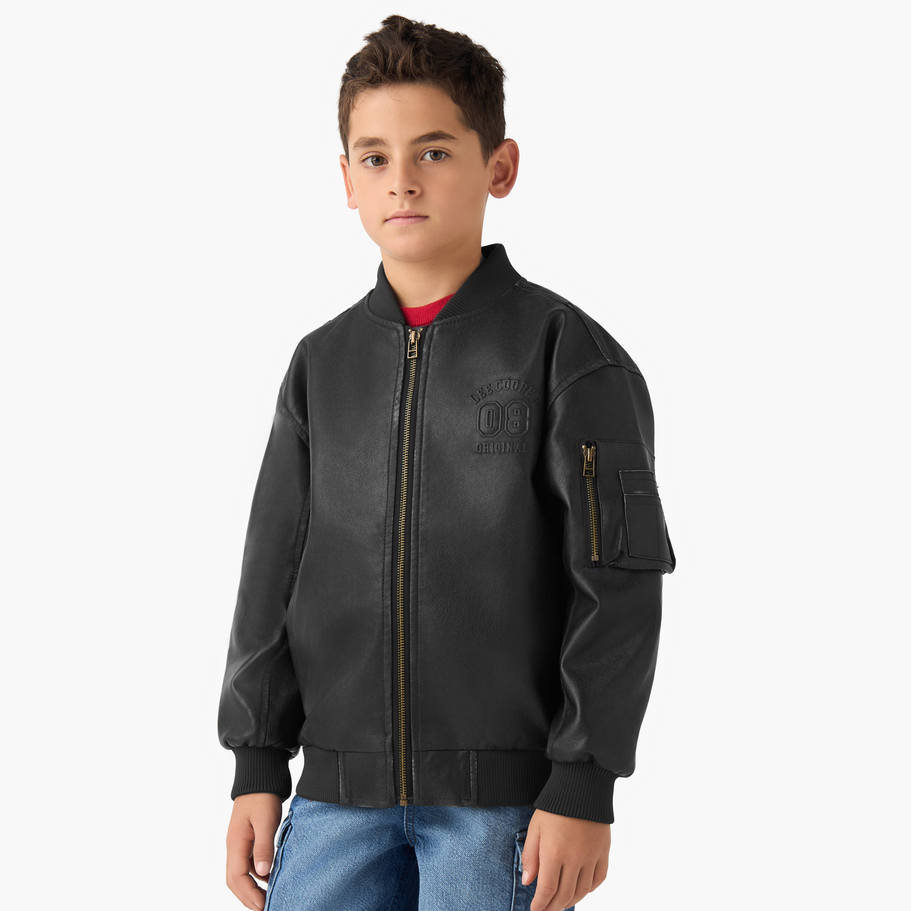 Lee Cooper Zip Through Jacket with Long Sleeves-boys-clothing-jacketsandcoats-image-1