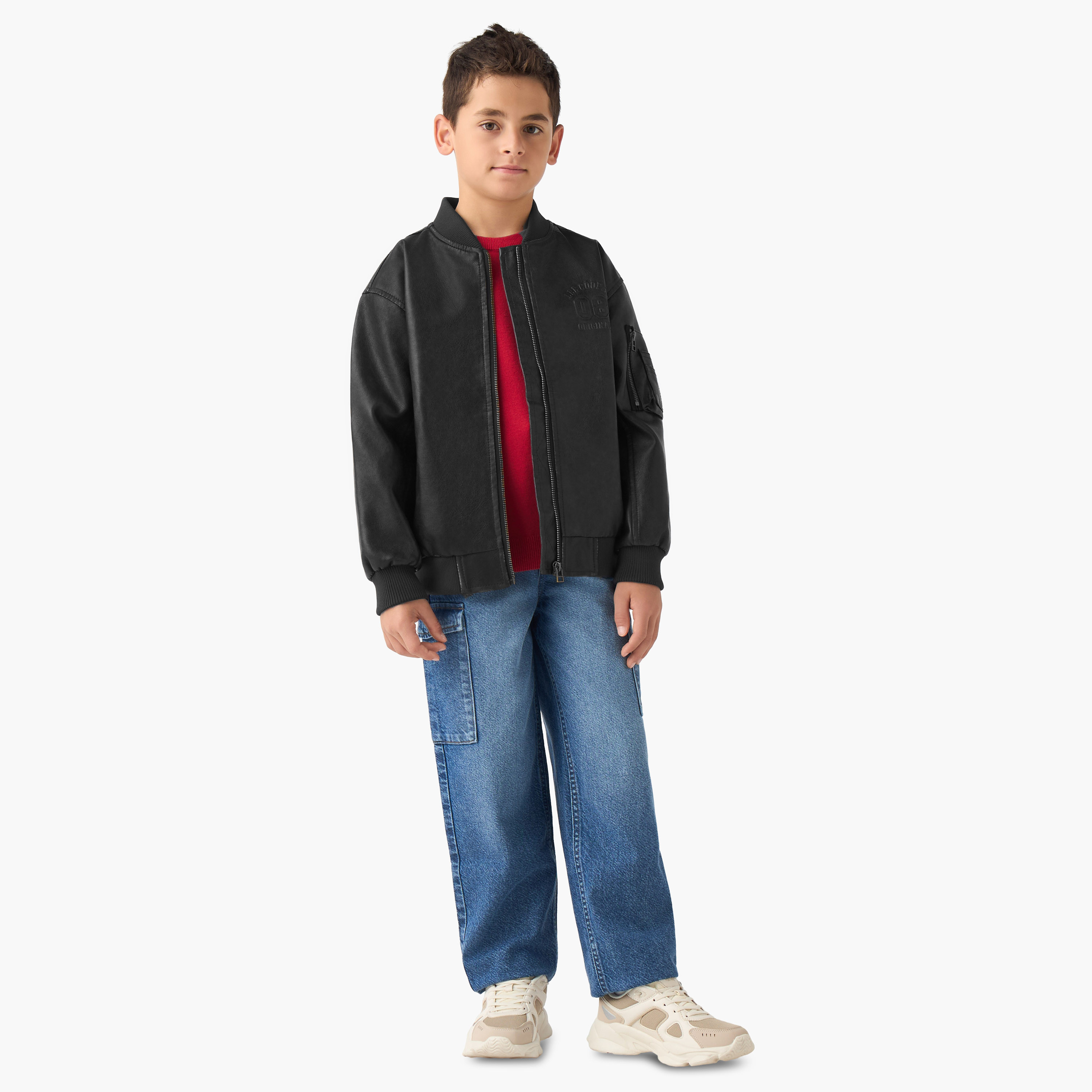 Lee Cooper Zip Through Jacket with Long Sleeves-boys-clothing-jacketsandcoats-image-2