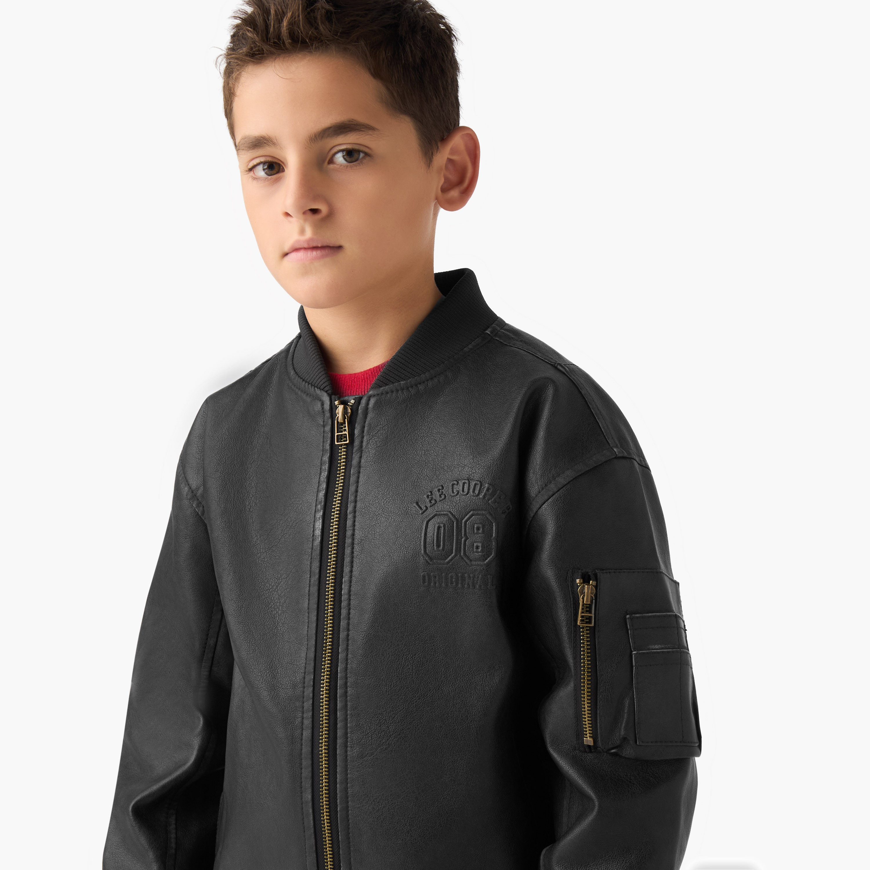 Lee Cooper Zip Through Jacket with Long Sleeves-boys-clothing-jacketsandcoats-image-4