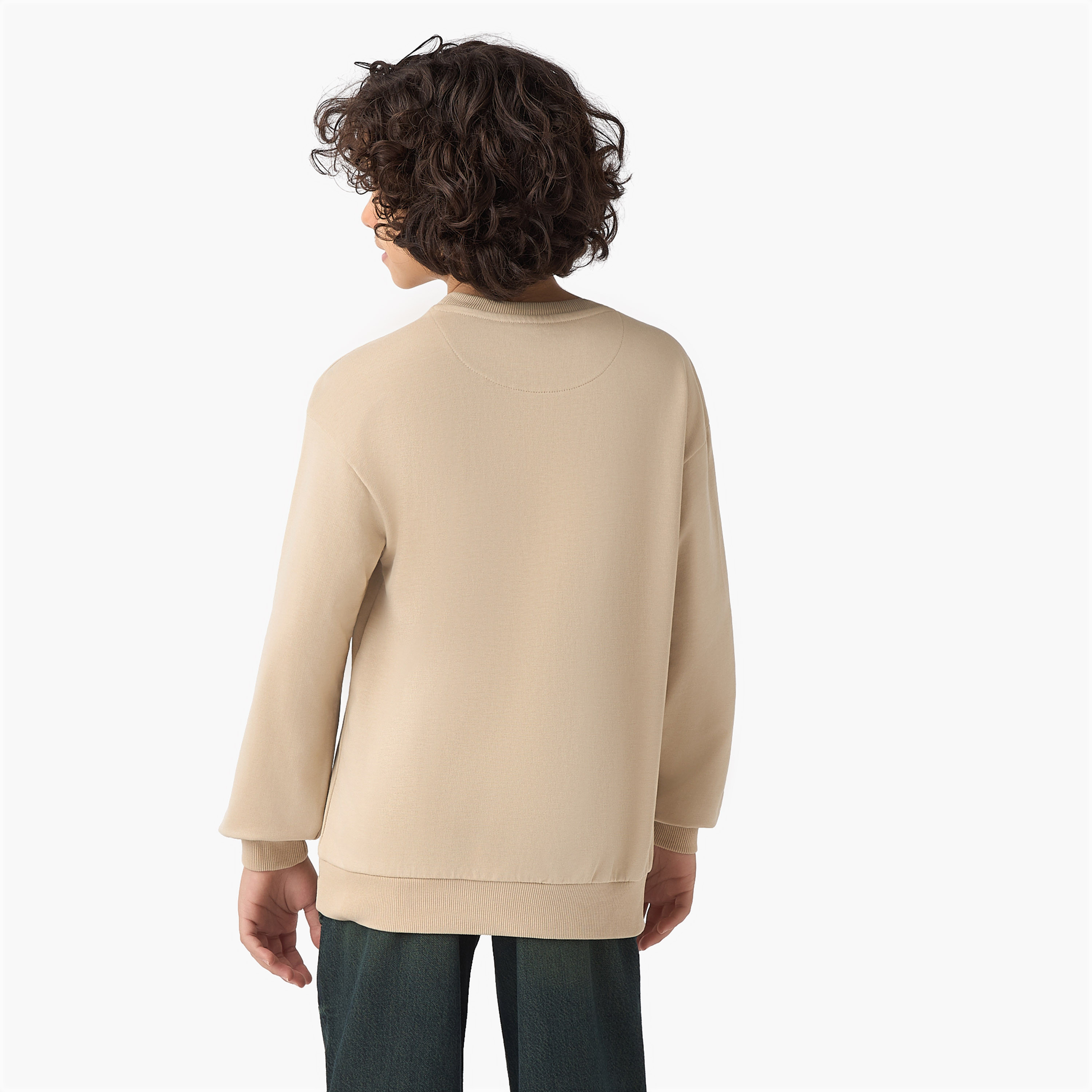 Lee Cooper Round Neck Sweatshirt with Varsity Applique-boys-clothing-jumpersandcardigans-image-3