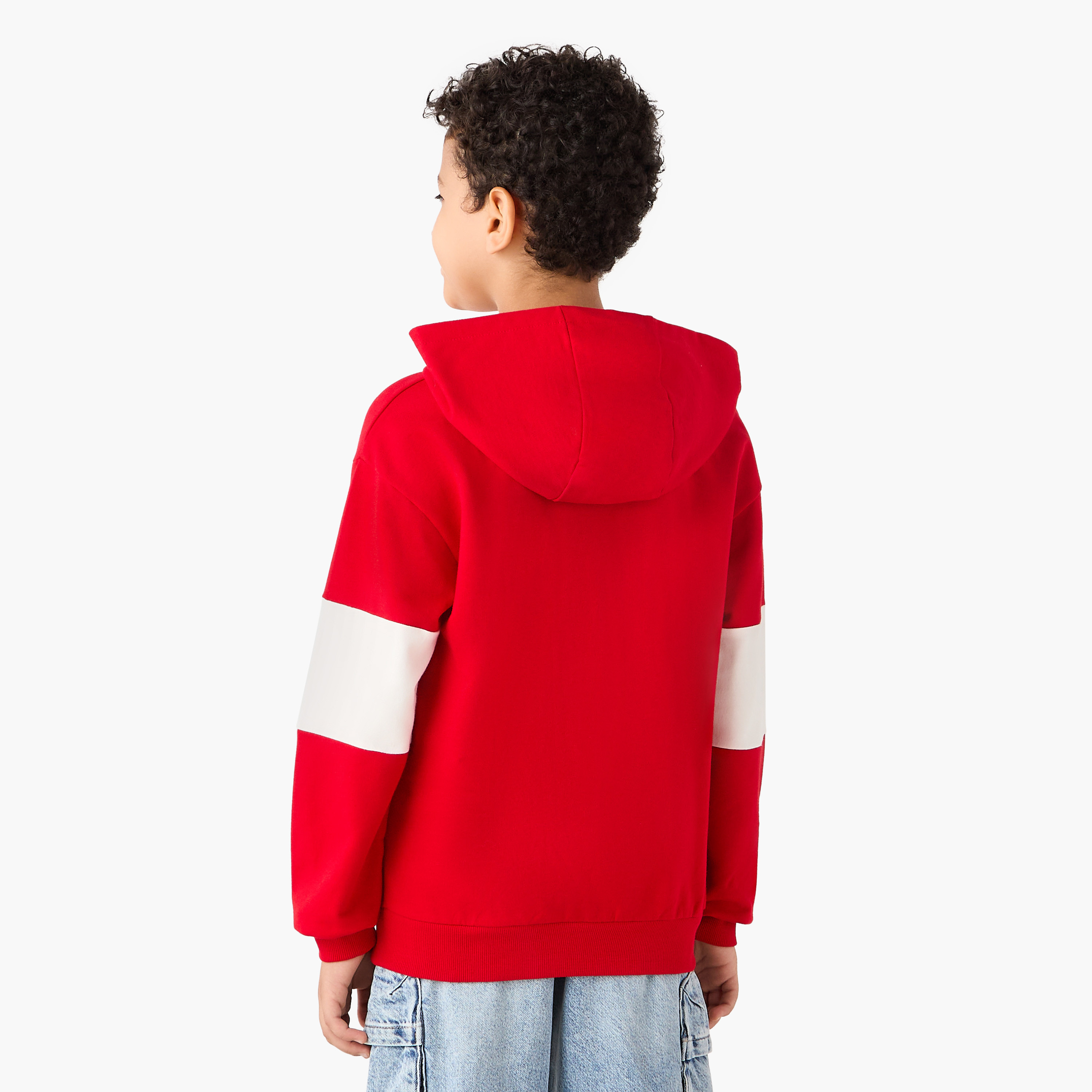 Lee Cooper Typographic Print Hoodie with Long Sleeves-boys-clothing-jumpersandcardigans-image-3