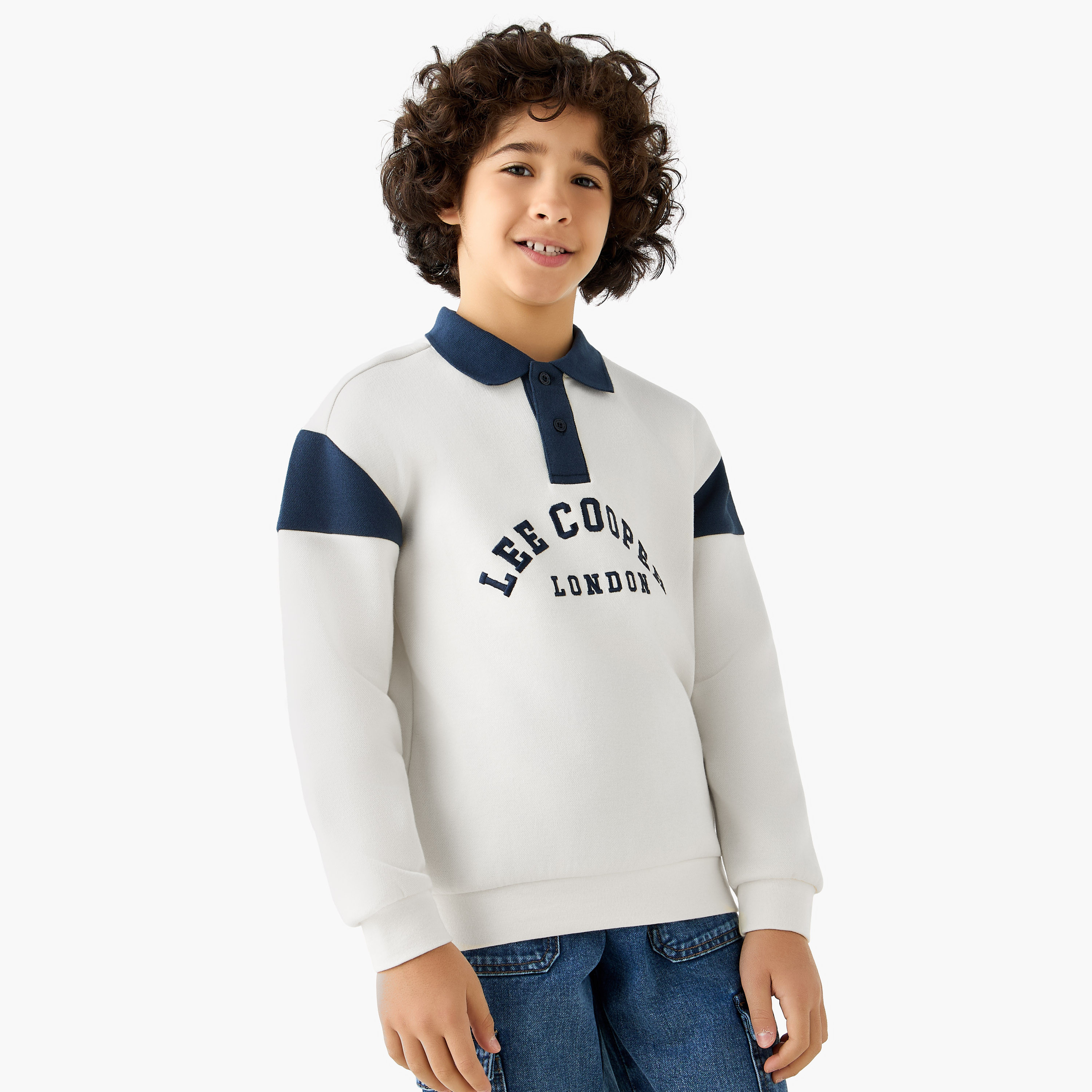 بلوفر بقوالب ملونة وياقة وأكمام طويلة من لي كوبر-boys-clothing-jumpersandcardigans-image-5