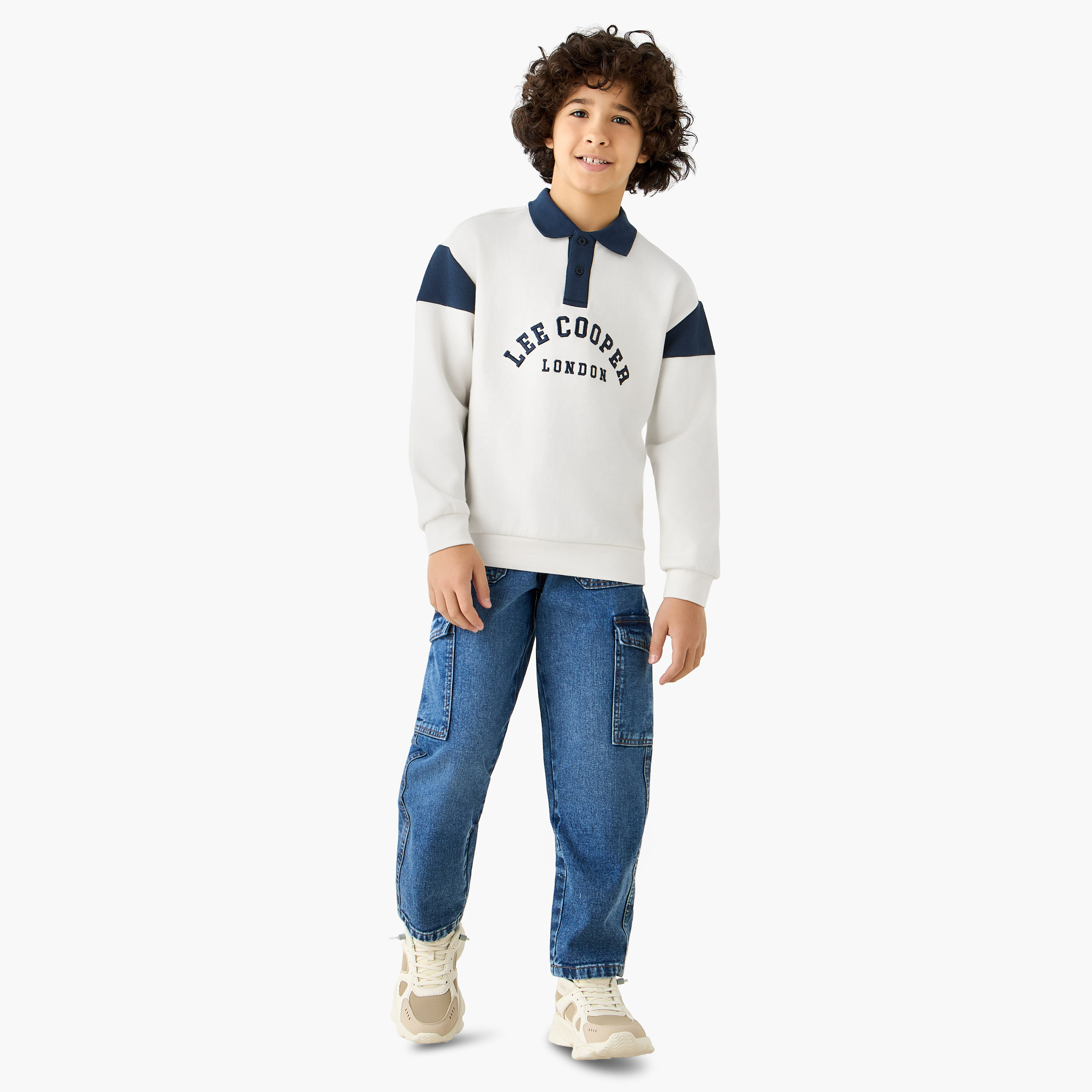 بلوفر بقوالب ملونة وياقة وأكمام طويلة من لي كوبر-boys-clothing-jumpersandcardigans-image-4
