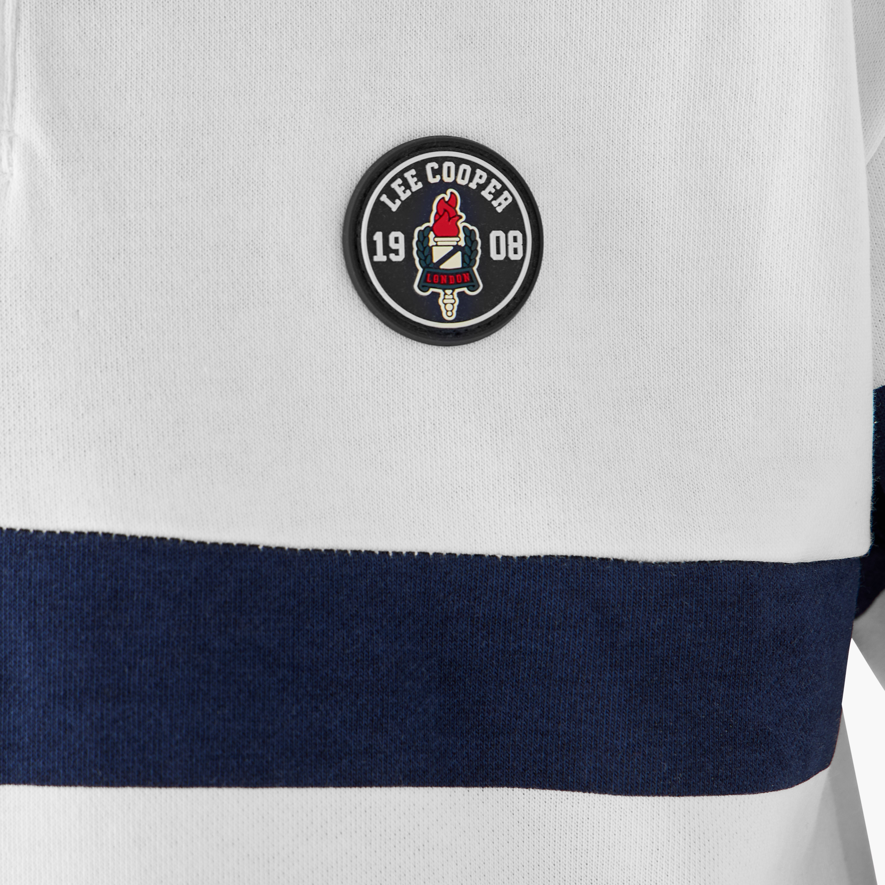 Lee Cooper Striped Collared Pullover with Long Sleeves-boys-clothing-sweatshirts-image-5