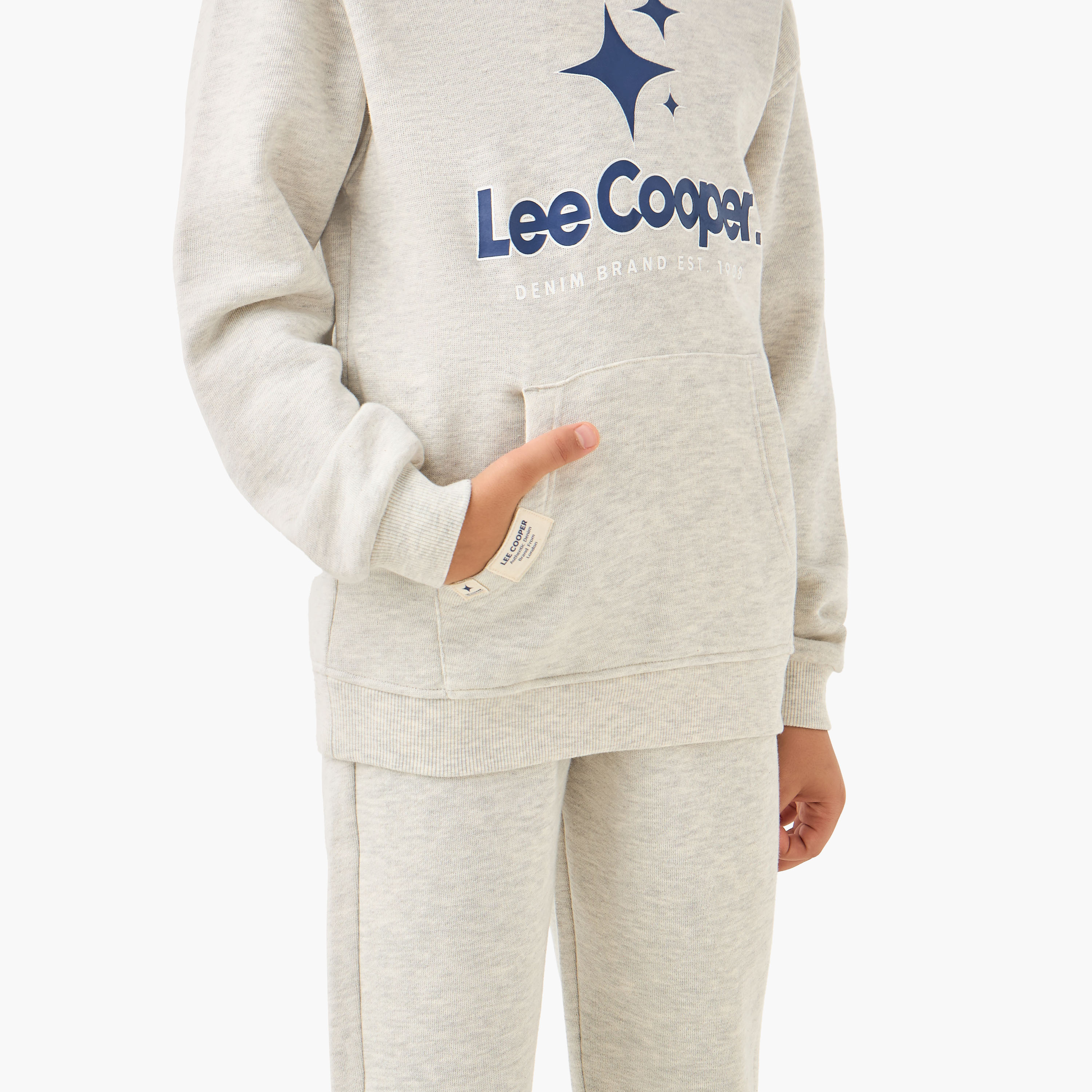 Lee Cooper Logo Print Hooded Sweatshirt and Joggers Set-boys-clothing-setsandcoords-image-5