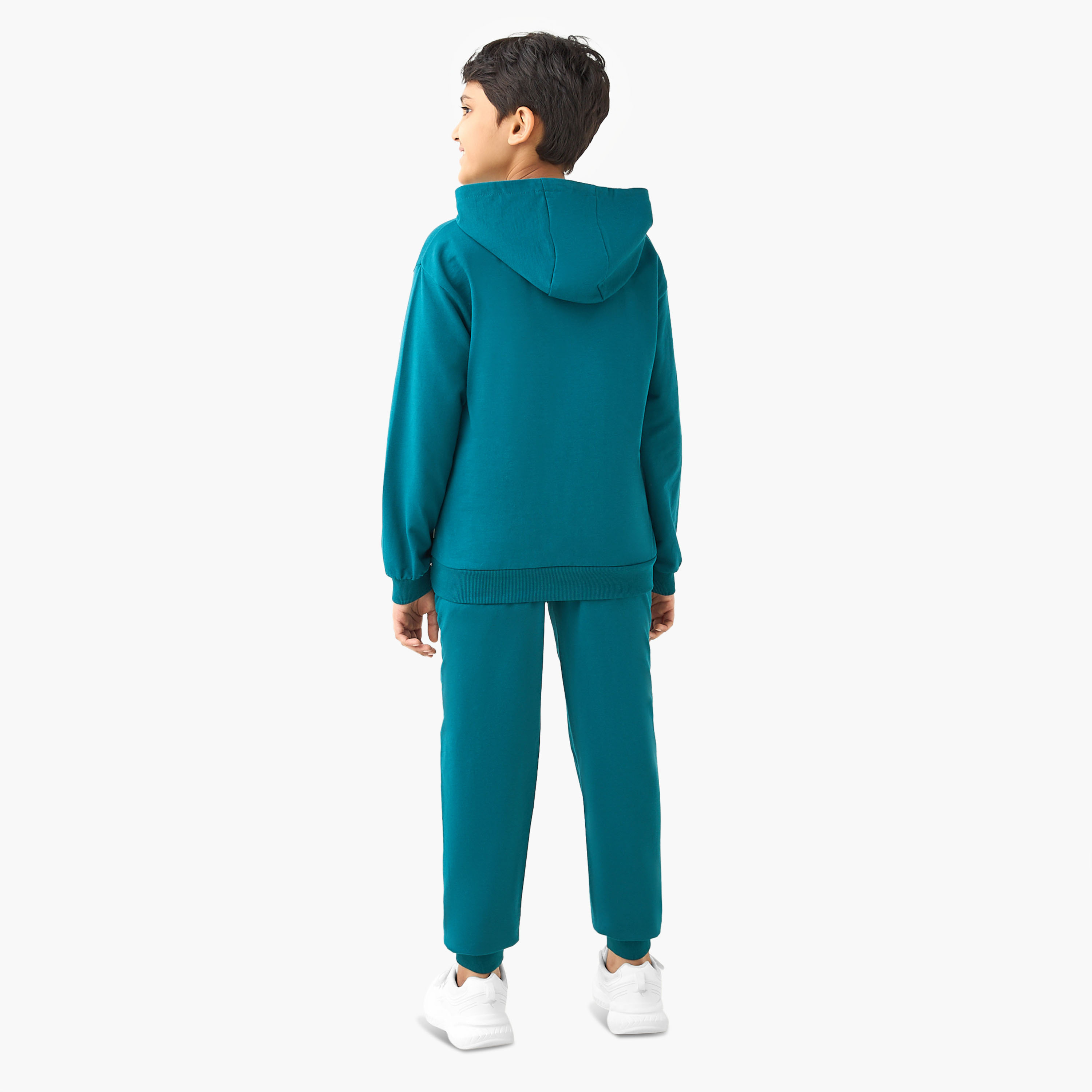 Lee Cooper Embossed Hooded Sweatshirt and Joggers Set-boys-clothing-setsandcoords-image-4