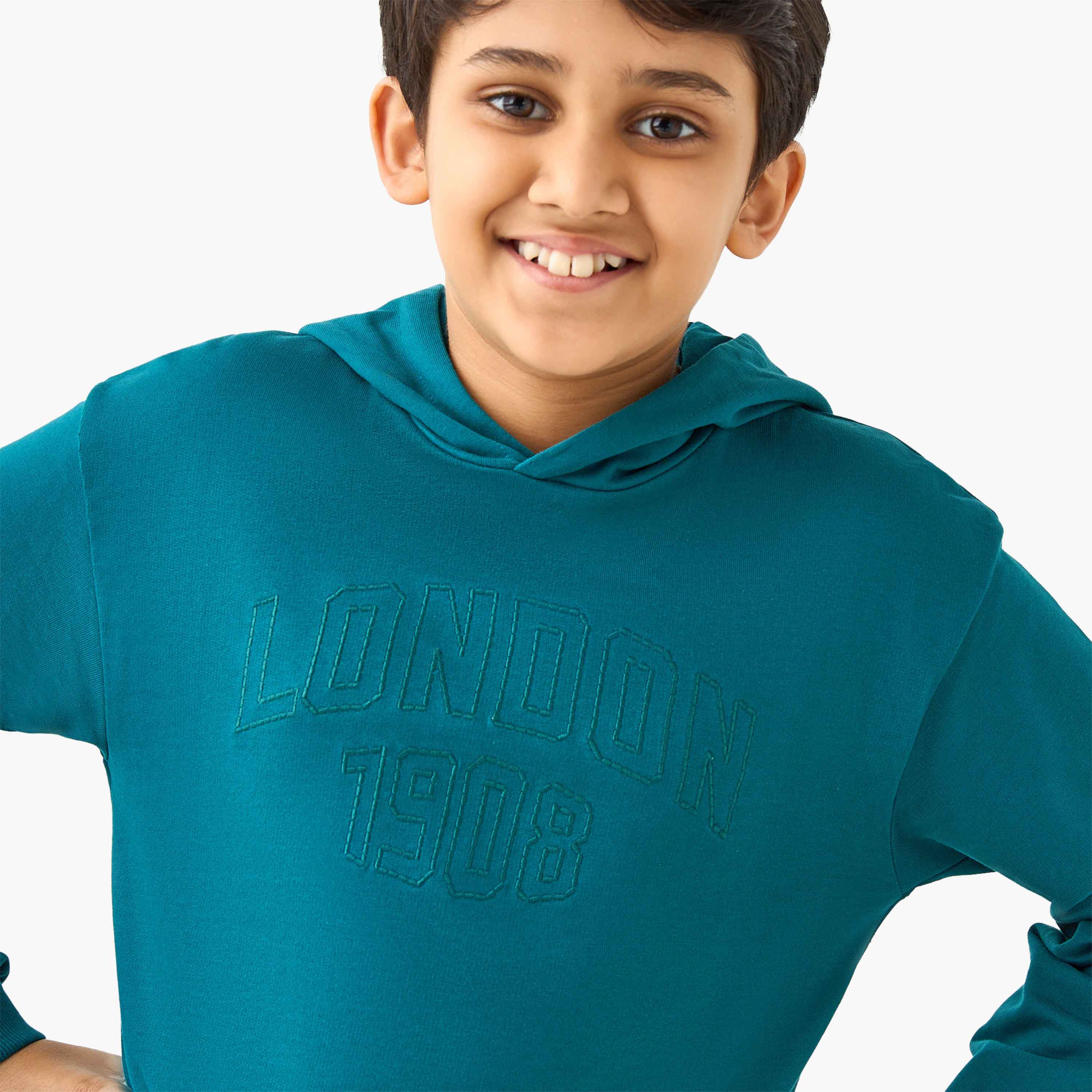Lee Cooper Embossed Hooded Sweatshirt and Joggers Set-boys-clothing-setsandcoords-image-5