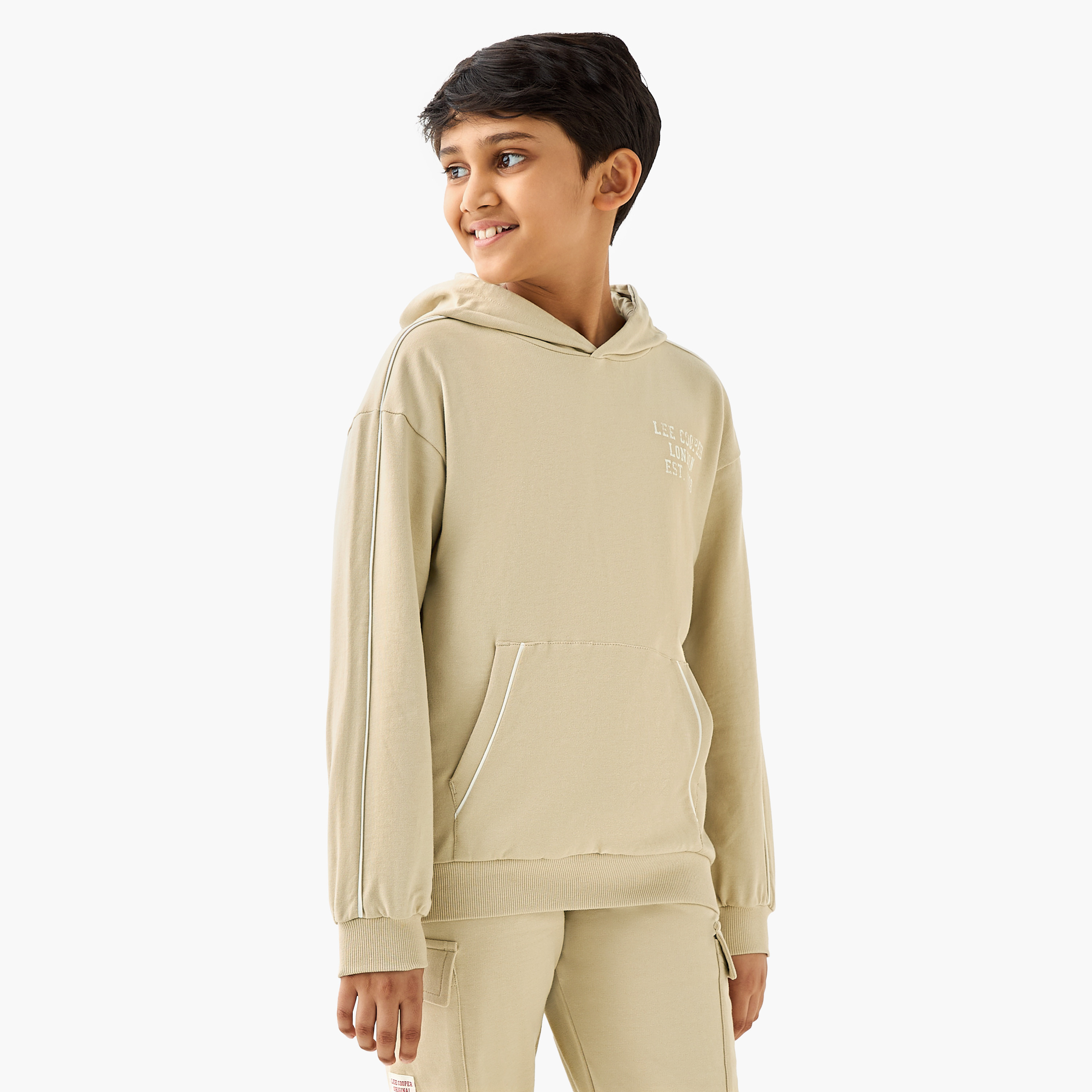 Lee Cooper Printed Hooded Sweatshirt and Joggers Set-boys-clothing-setsandcoords-image-2