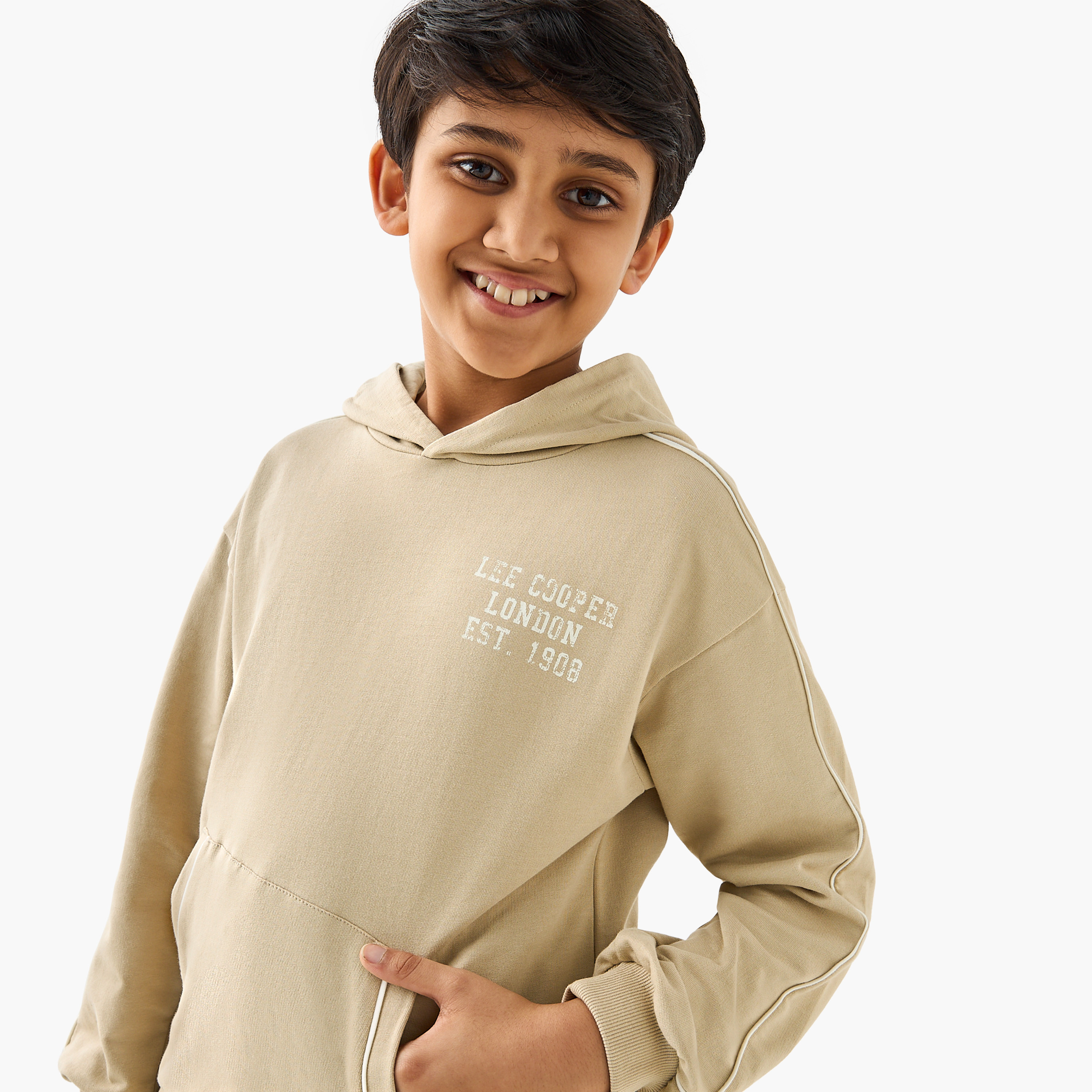 Lee Cooper Printed Hooded Sweatshirt and Joggers Set-boys-clothing-setsandcoords-image-5