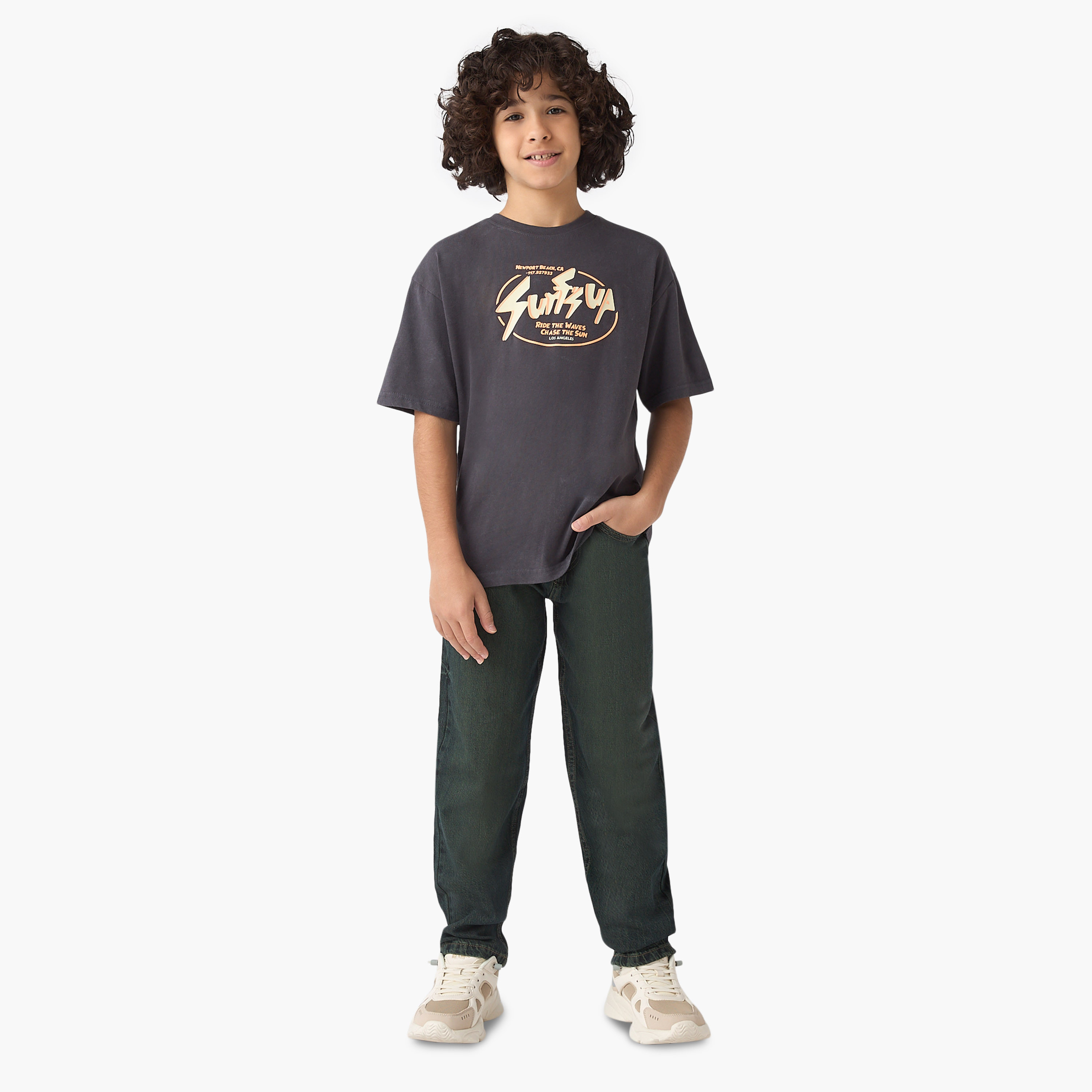 Lee Cooper Boys' Solid Jeans with Pockets and Button Closure-boys-clothing-bottoms-jeans-image-2
