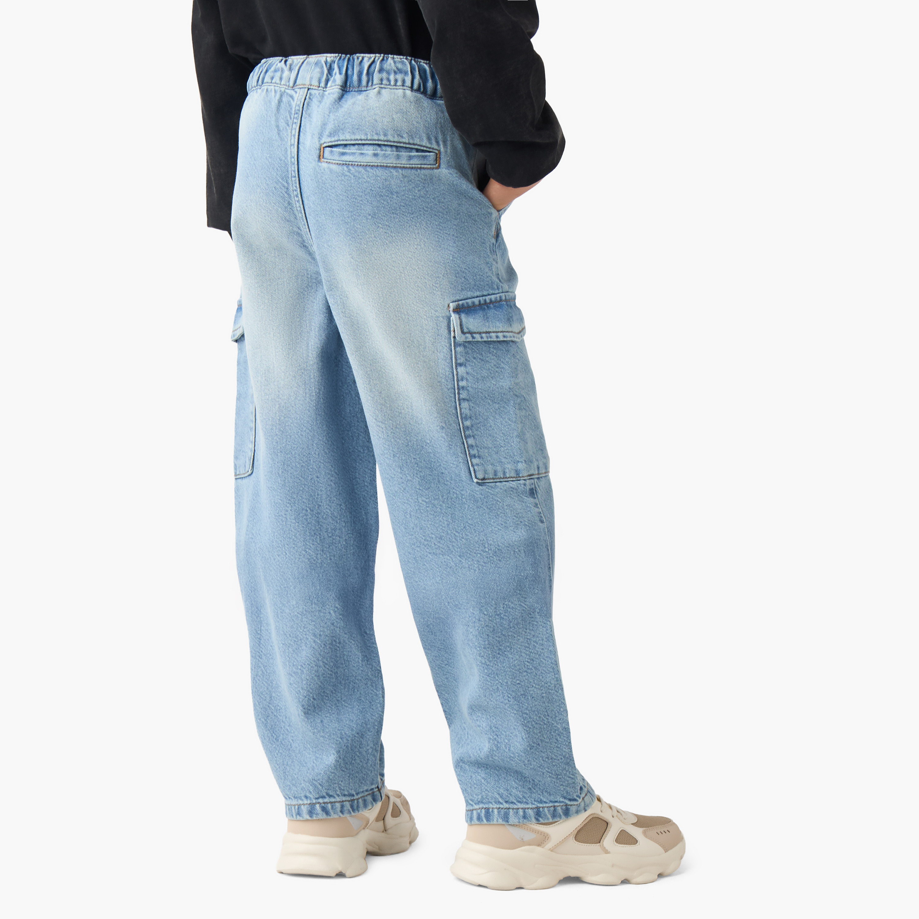 Lee Cooper Boys Jeans with Pockets - Cotton - Drawstring Waist-boys-clothing-bottoms-jeans-image-3