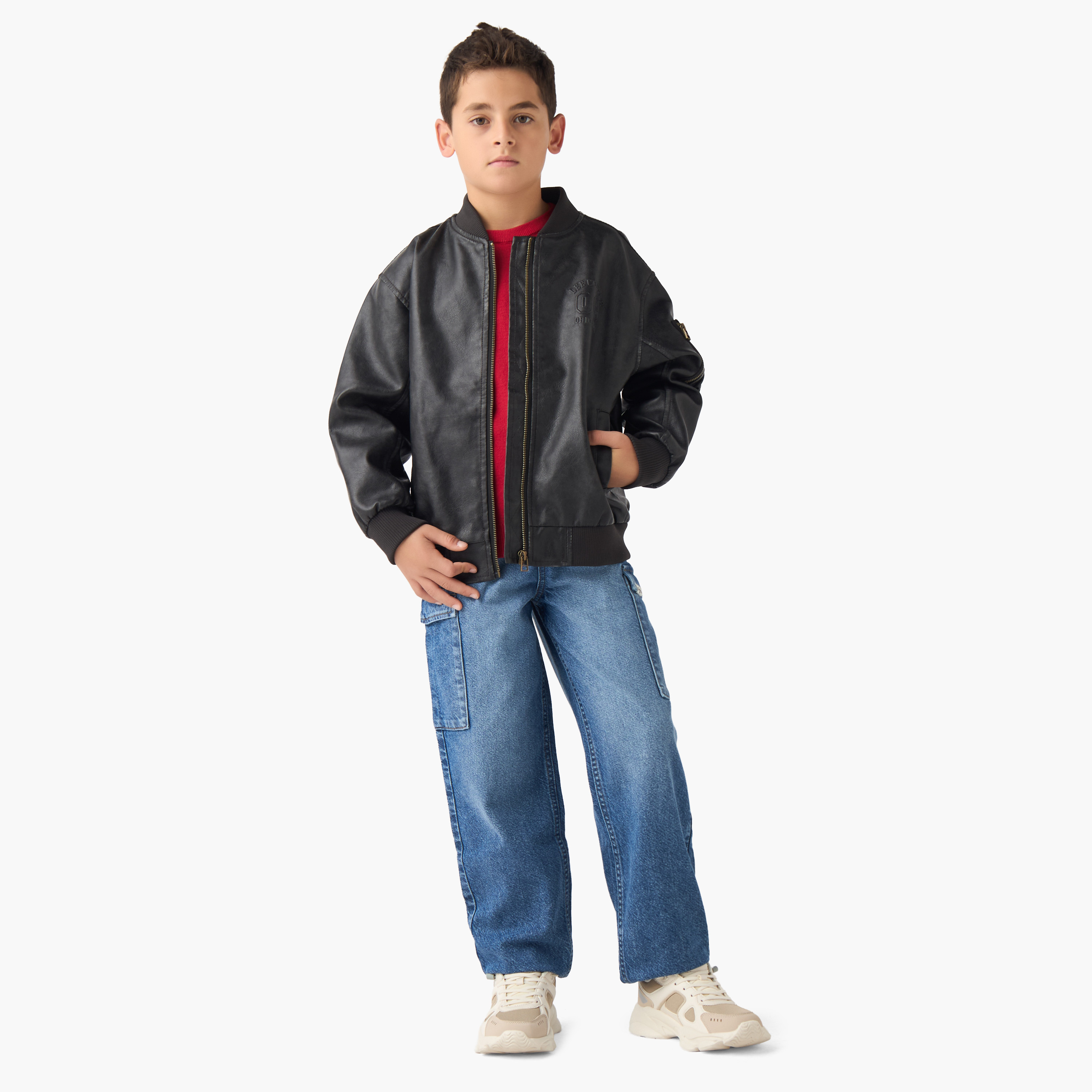 Lee Cooper Boys Jeans with Pockets - Cotton - Drawstring Waist-boys-clothing-bottoms-jeans-image-2