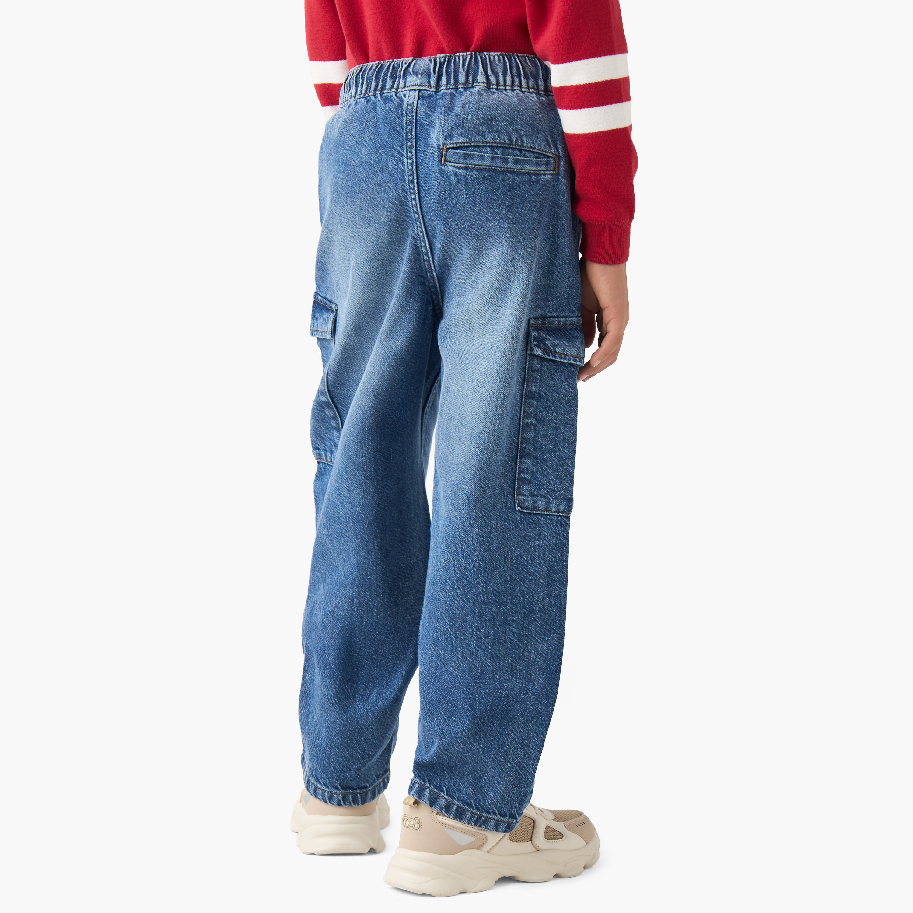 Lee Cooper Boys Jeans with Pockets - Cotton - Drawstring Waist-boys-clothing-bottoms-jeans-image-3