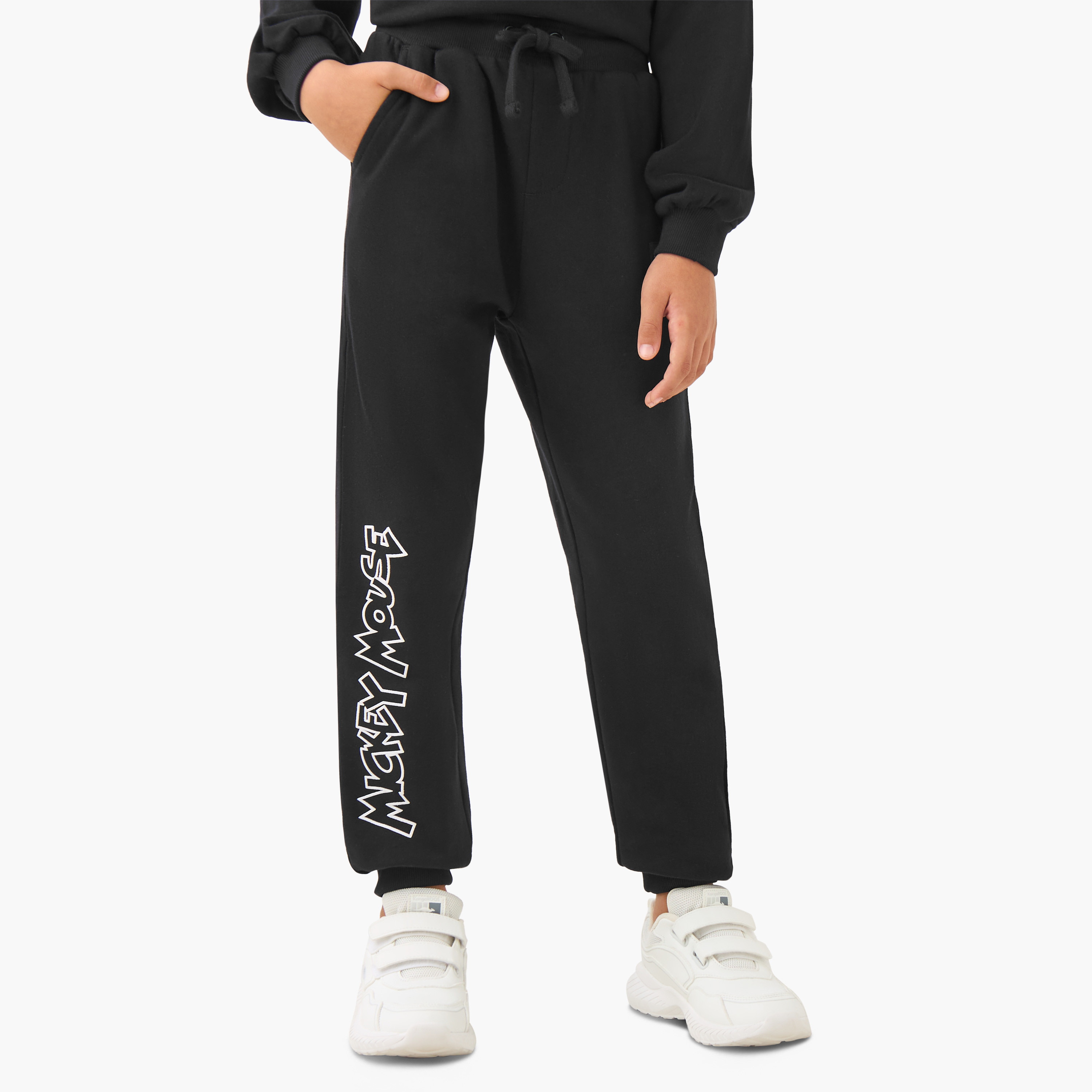 Boys Sweatshirt and Joggers Set with Mickey Mouse Print - Cotton - Long Sleeves - Crew Neck-boys-clothing-setsandcoords-image-3