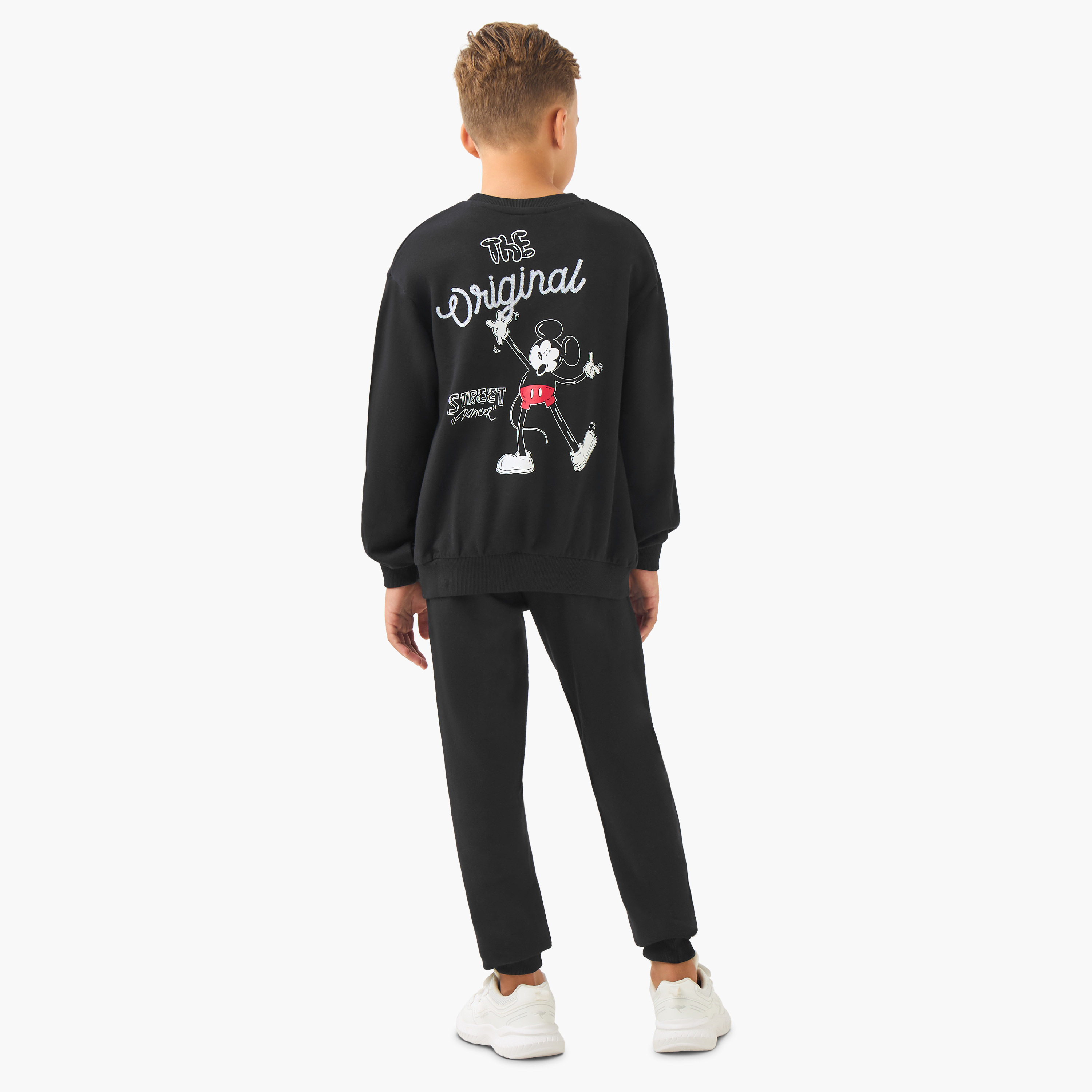 Boys Sweatshirt and Joggers Set with Mickey Mouse Print - Cotton - Long Sleeves - Crew Neck-boys-clothing-setsandcoords-image-4