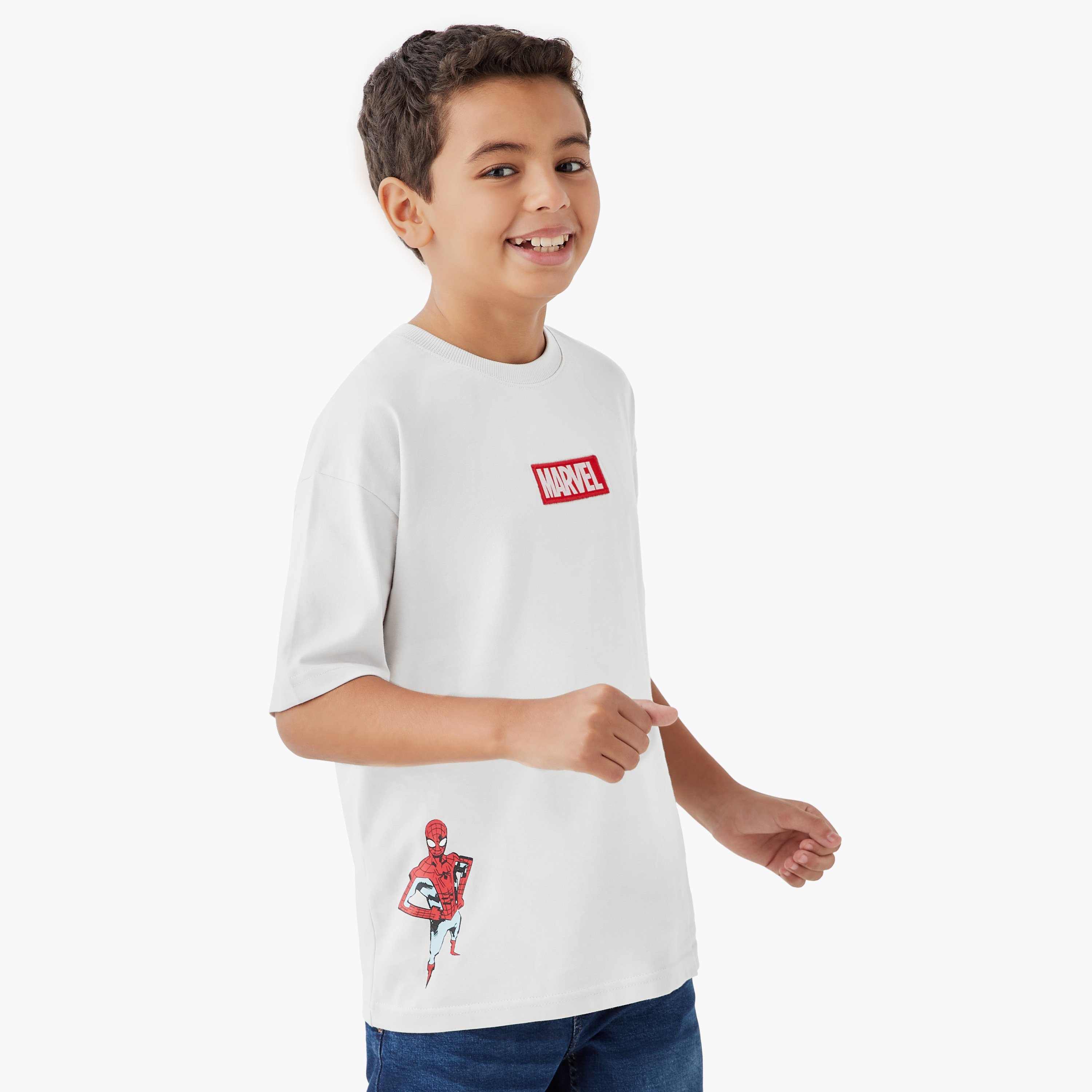 Spider-Man Print T-shirt with Short Sleeves-boys-clothing-tshirtsandpolos-image-3